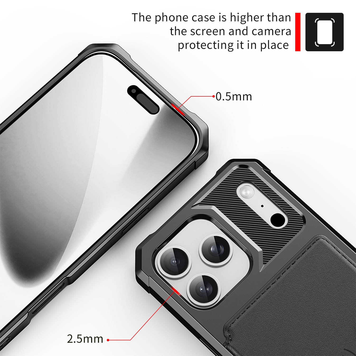Funda con tarjetero Tough Multi-slot iPhone 17 Pro Negro