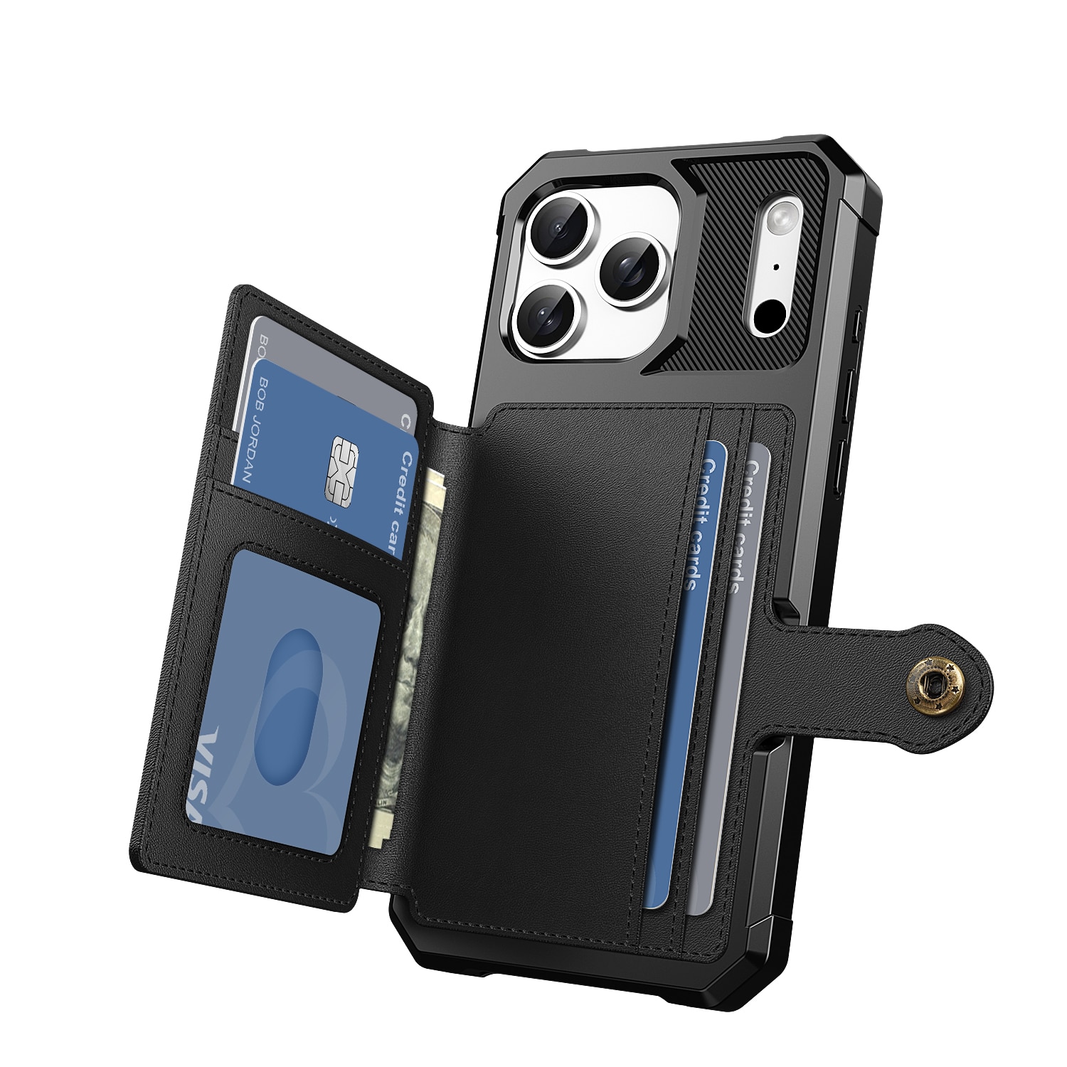 Funda con tarjetero Tough Multi-slot iPhone 17 Pro Negro