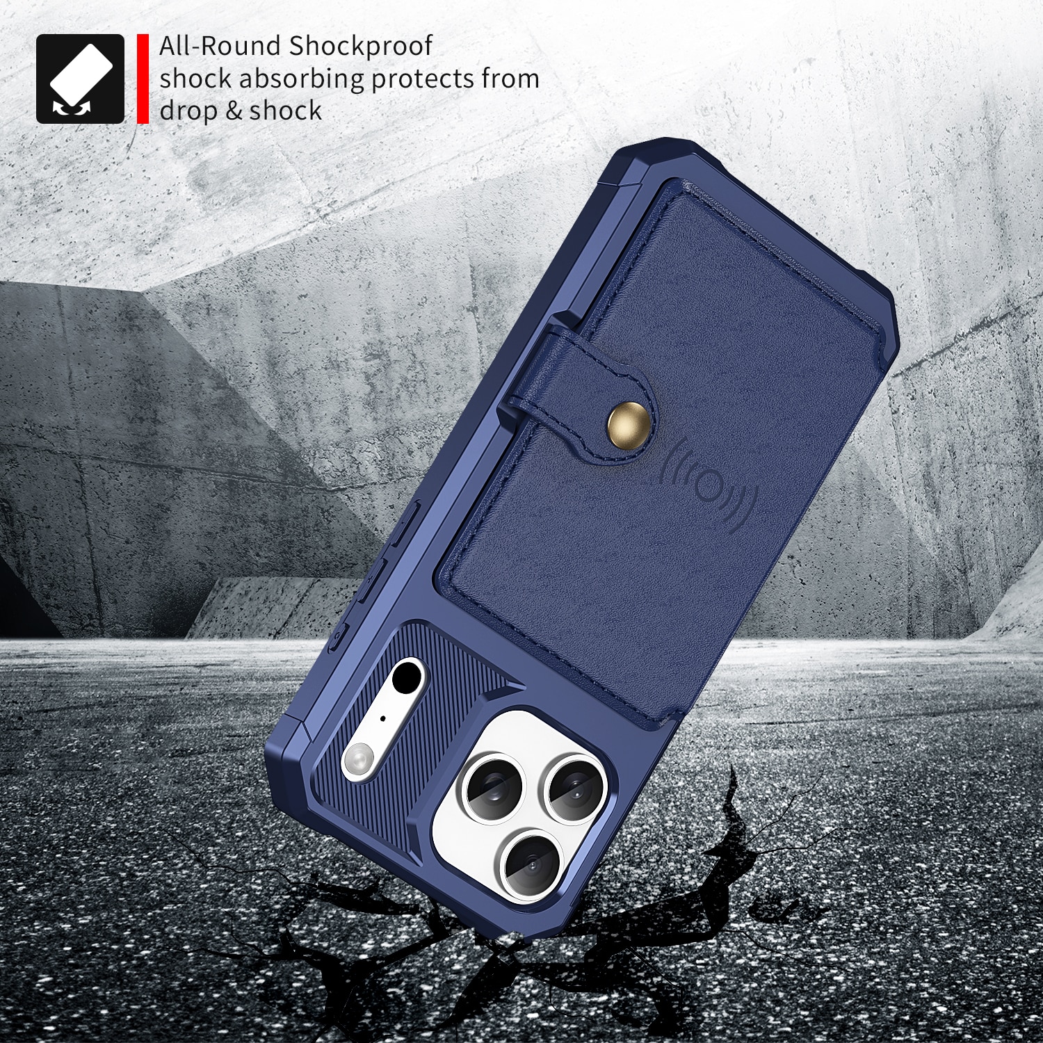 Funda con tarjetero Tough Multi-slot iPhone 17 Pro Max Azul