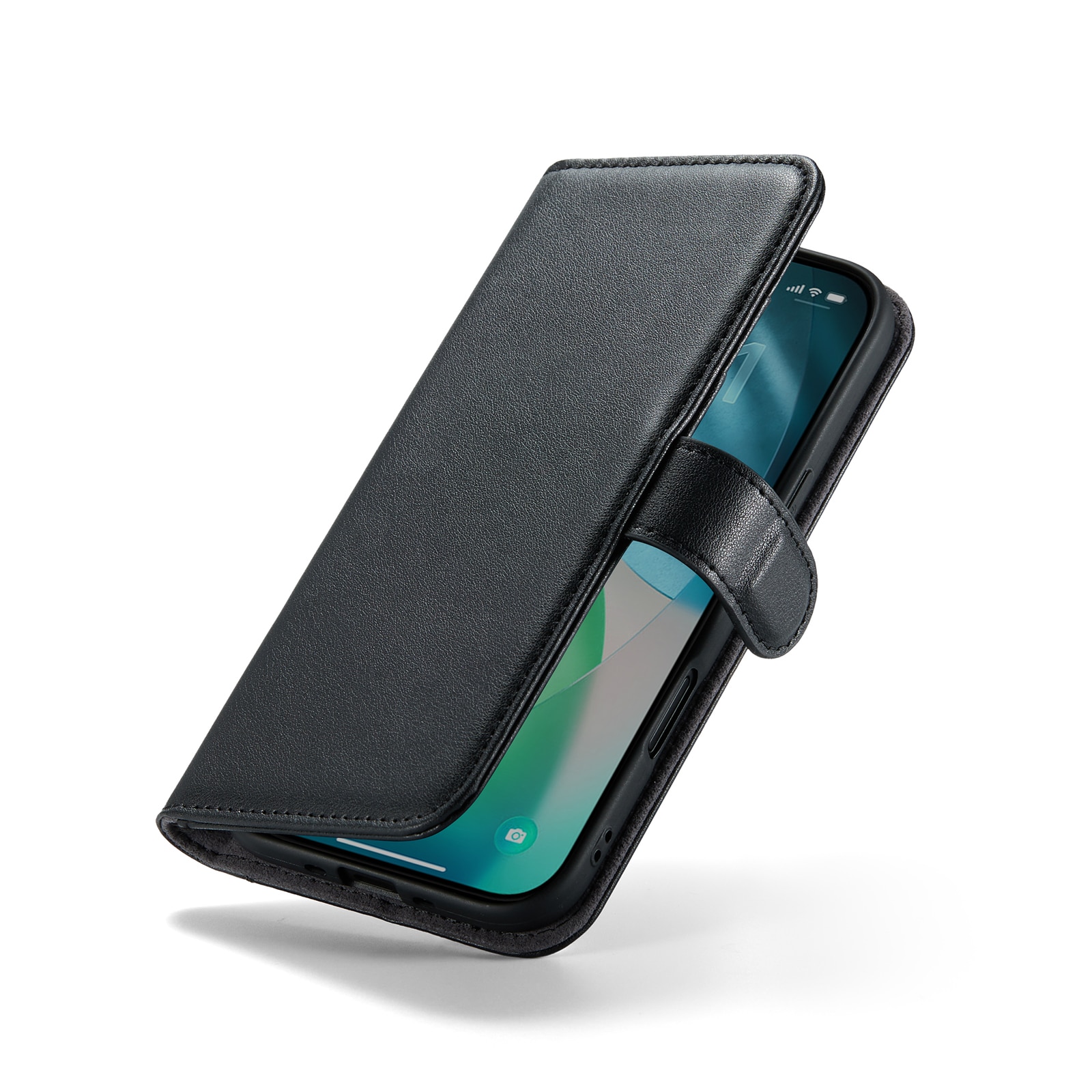 Funda de cuero genuino iPhone Air, Negro