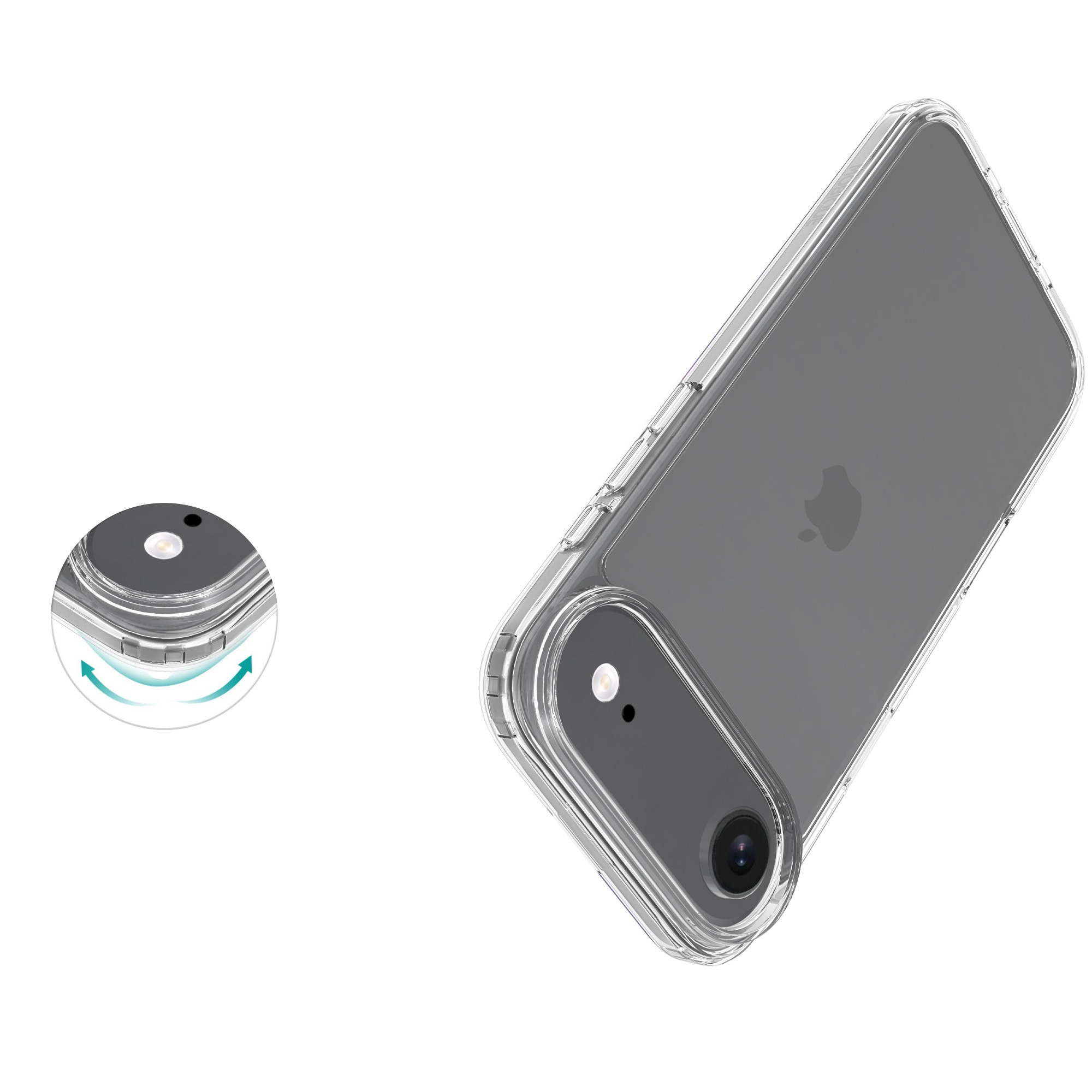 Funda híbrida para iPhone Air Transparente