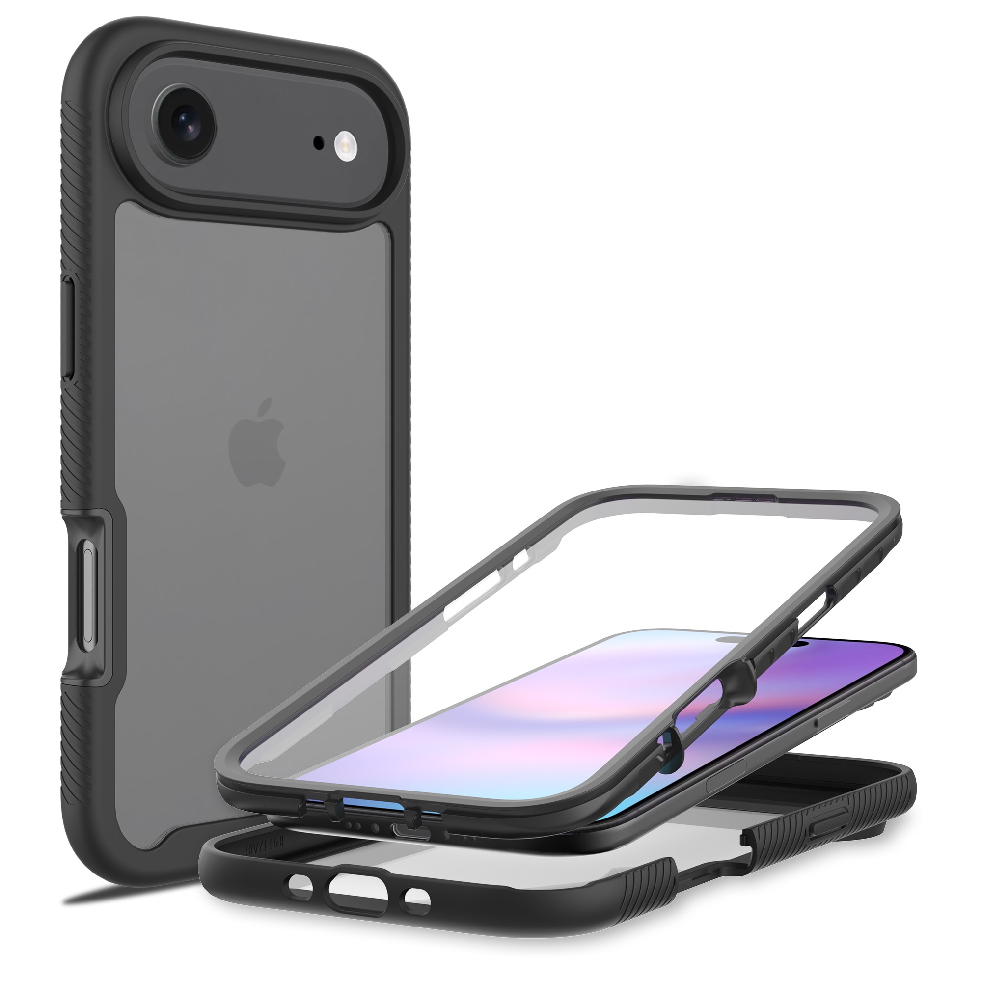 Funda Full Protection iPhone 17 Air Negro/transparente