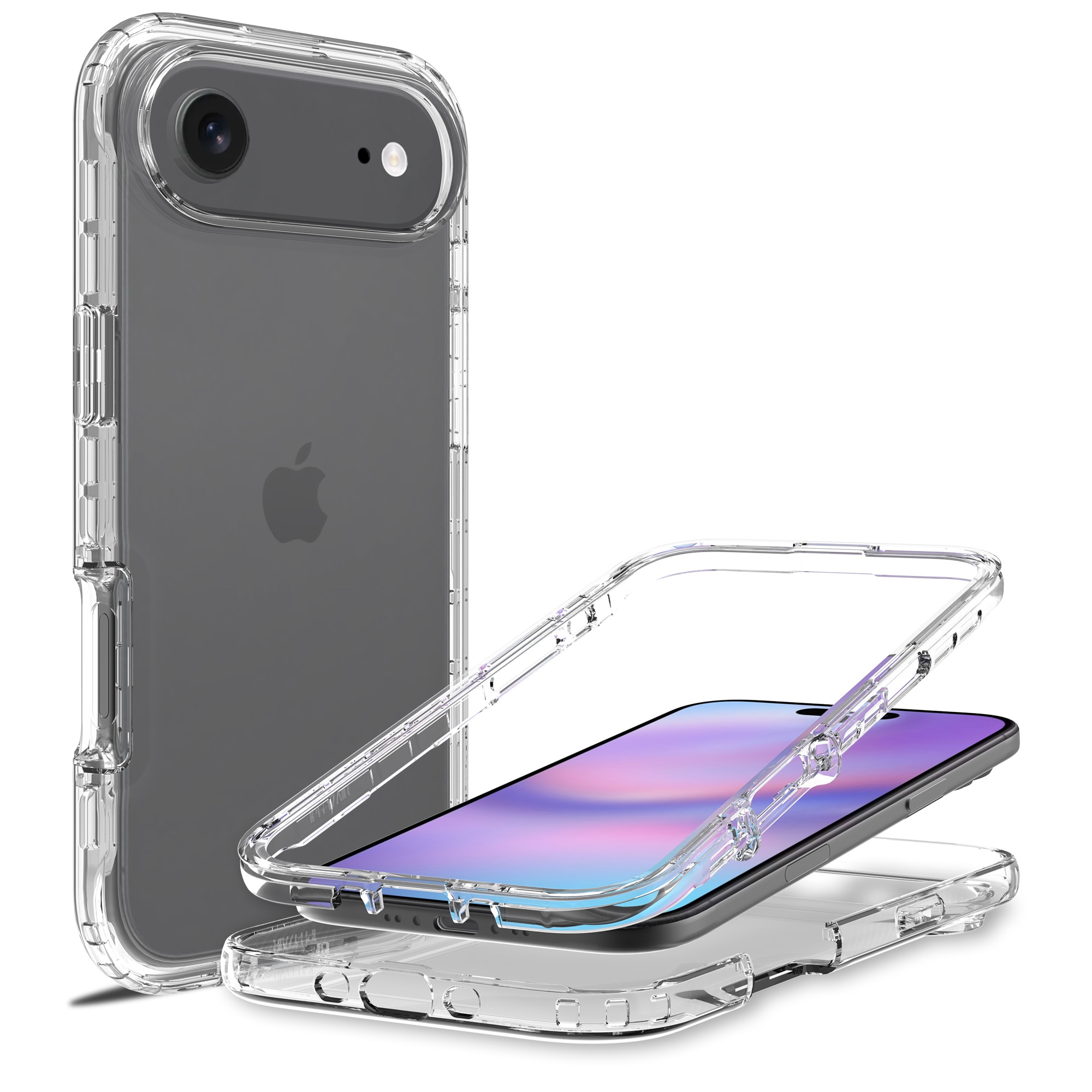 Funda con cobertura total iPhone 17 Air Transparente