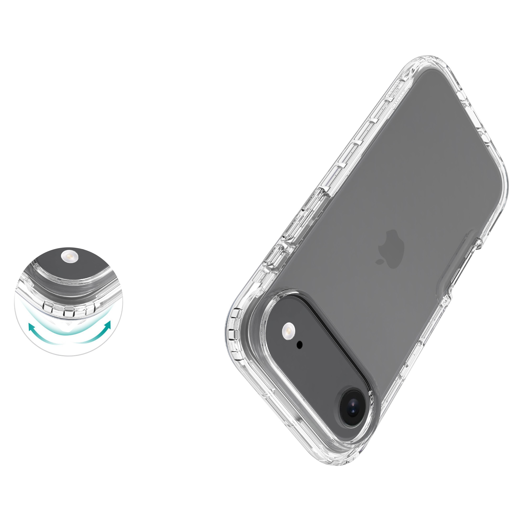 Funda con cobertura total iPhone 17 Air Transparente