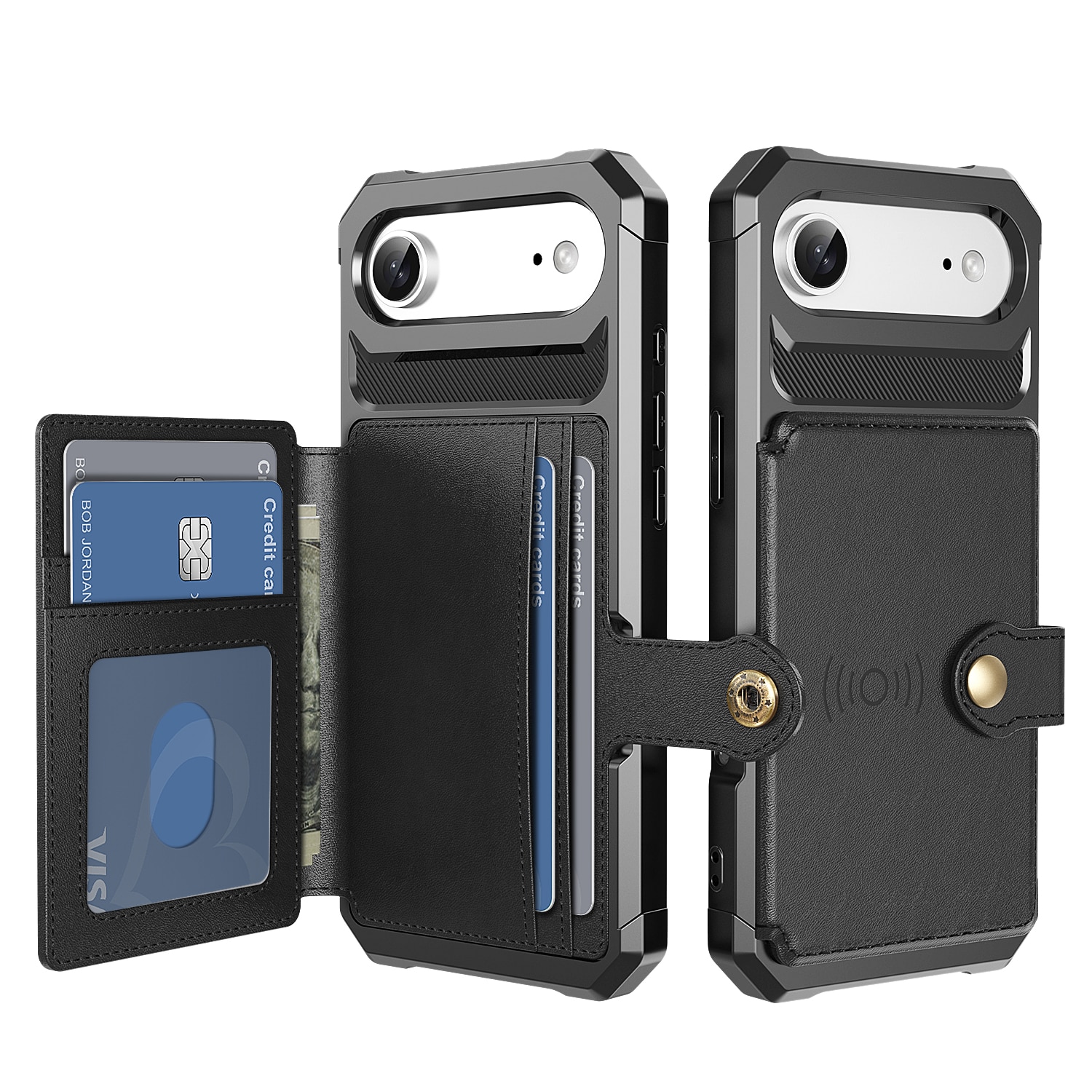 Funda con tarjetero Tough Multi-slot iPhone Air Negro