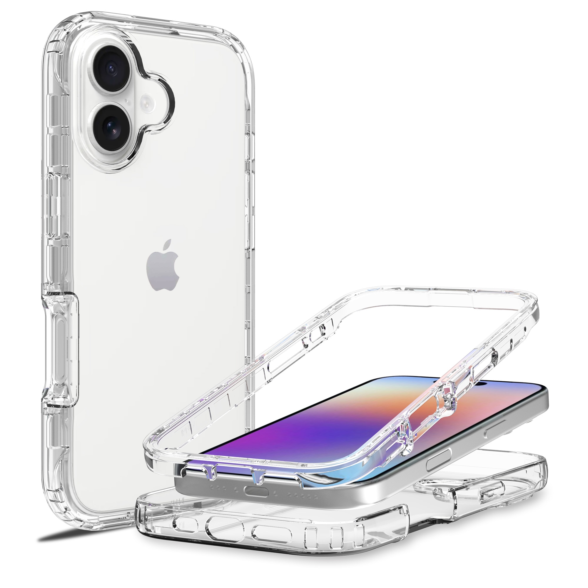 Funda con cobertura total iPhone 17 Transparente