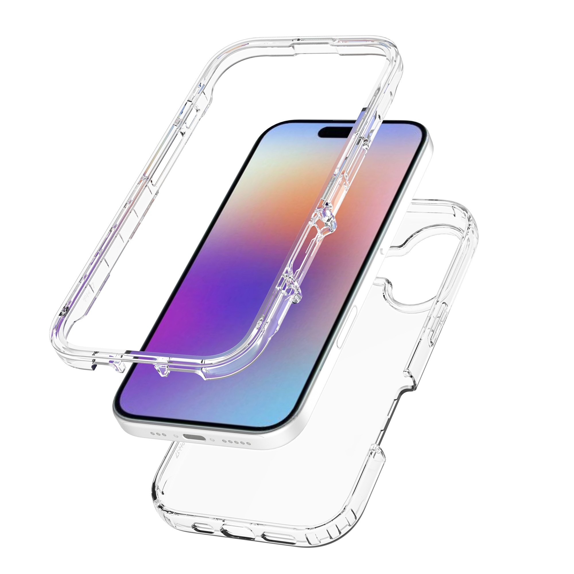 Funda con cobertura total iPhone 17 Transparente