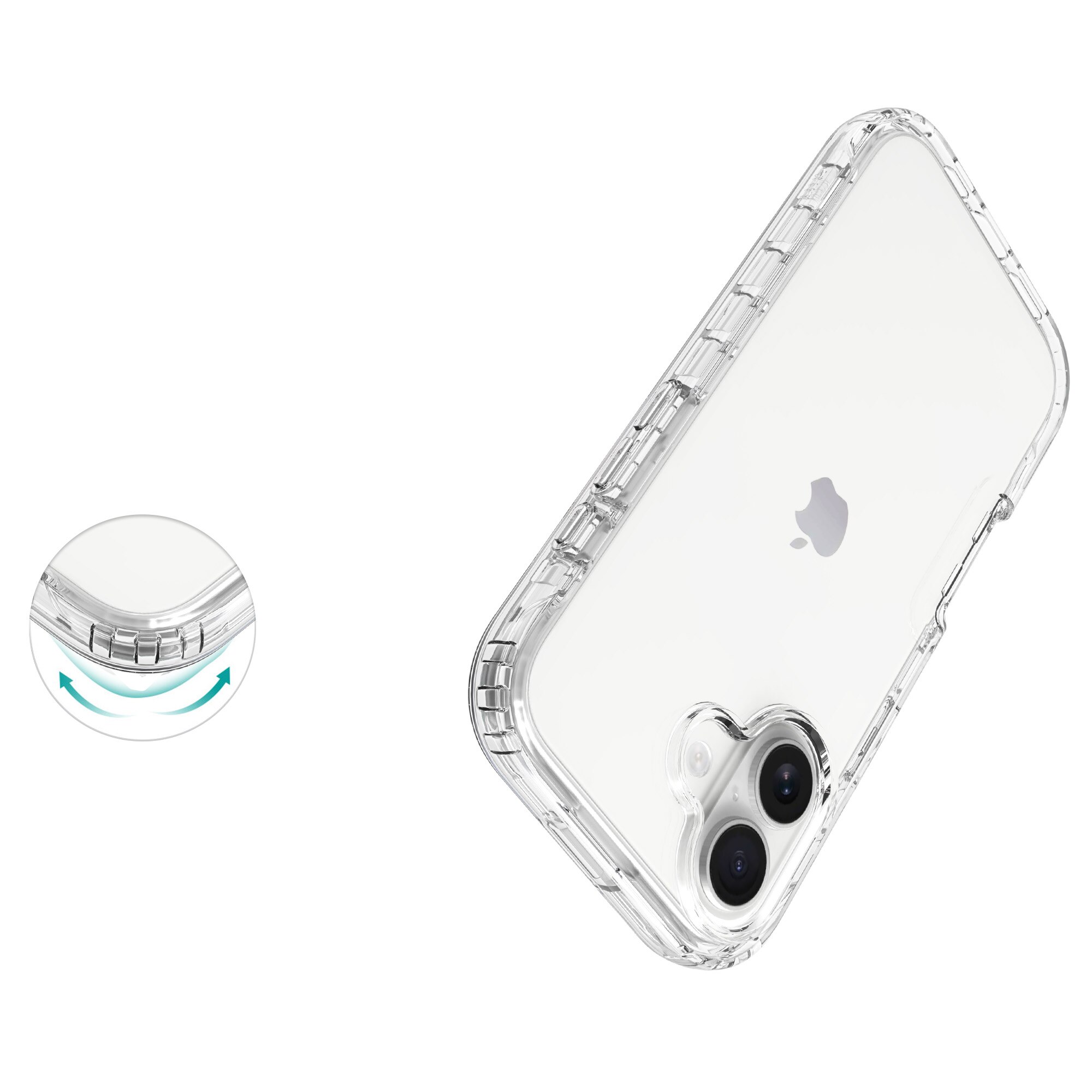 Funda con cobertura total iPhone 17 Transparente