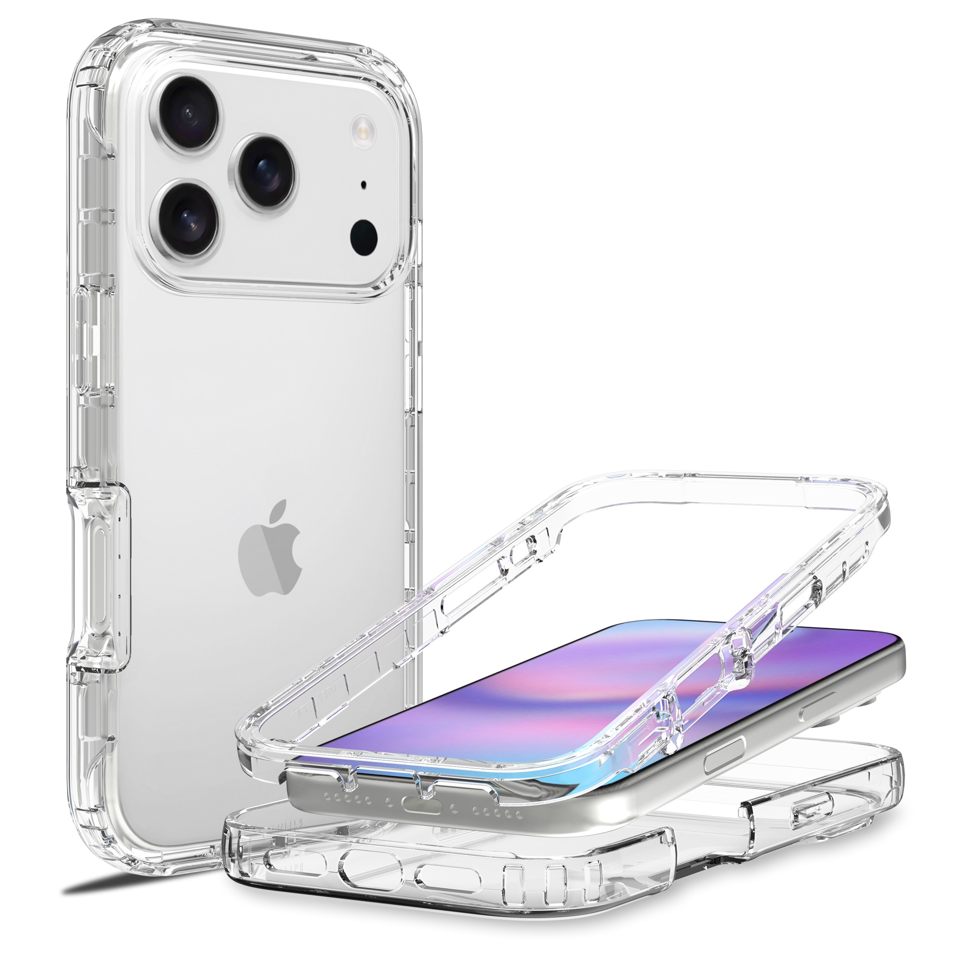 Funda con cobertura total iPhone 17 Pro Max Transparente