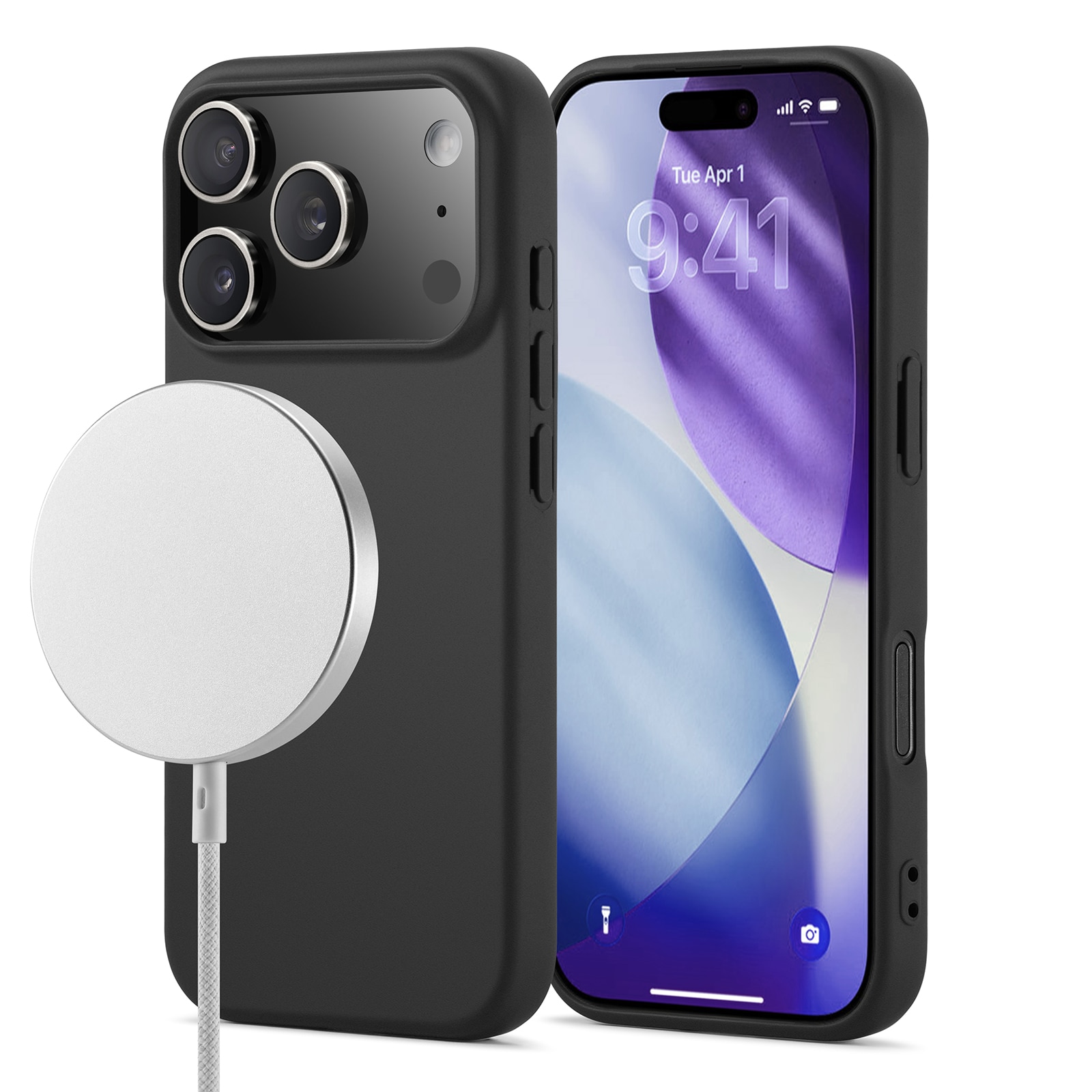 Funda TPU MagSafe iPhone 17 Pro Max Negro