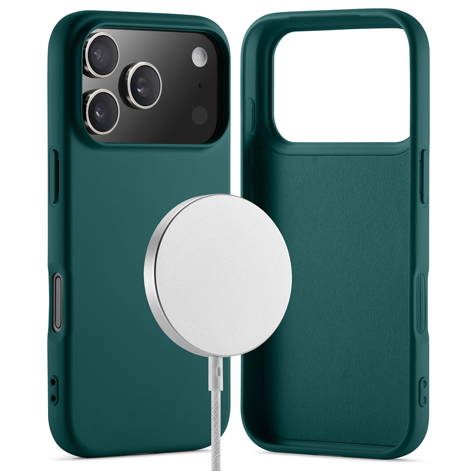 Funda TPU MagSafe iPhone 17 Pro Max Verde oscuro