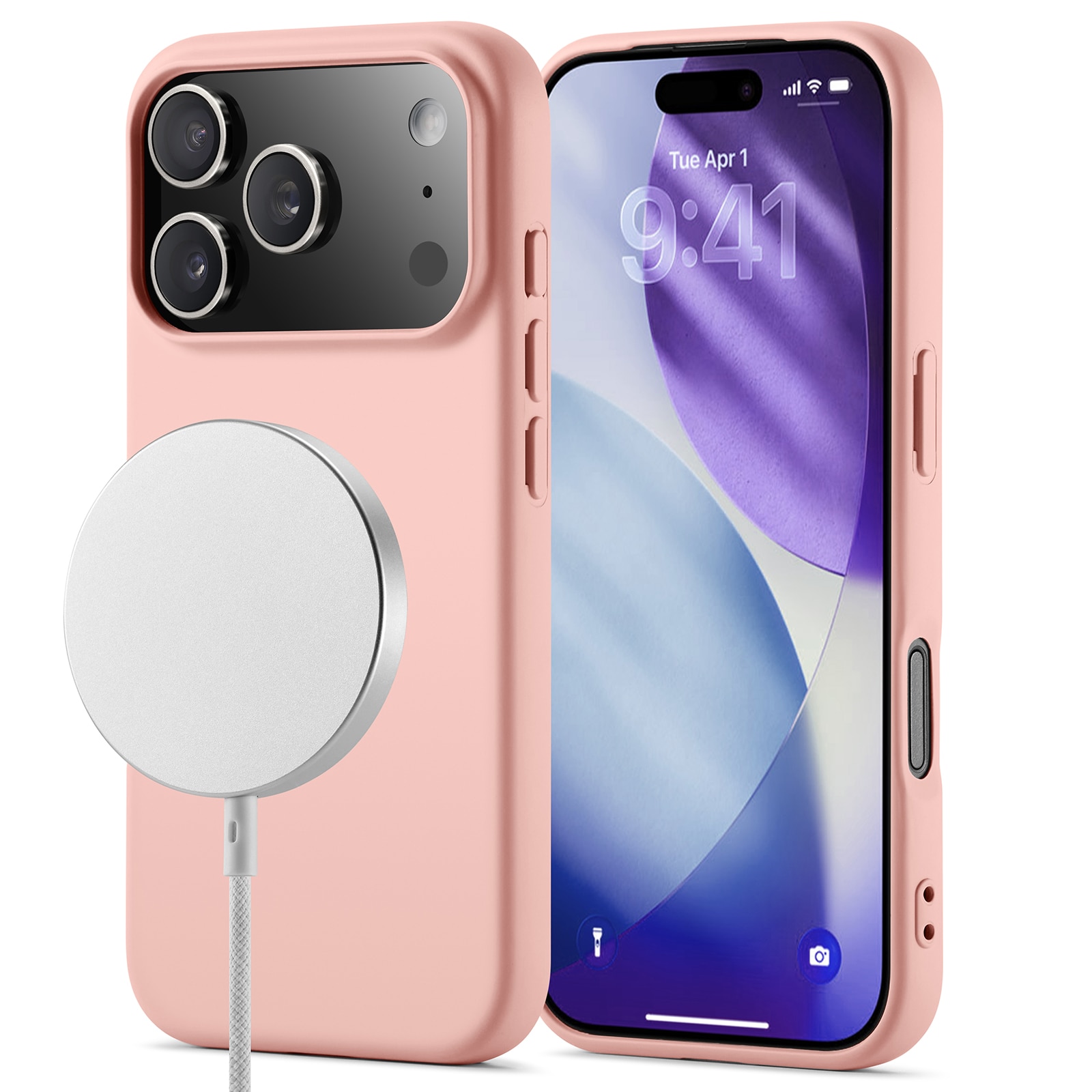 Funda TPU MagSafe iPhone 17 Pro Max Rosa