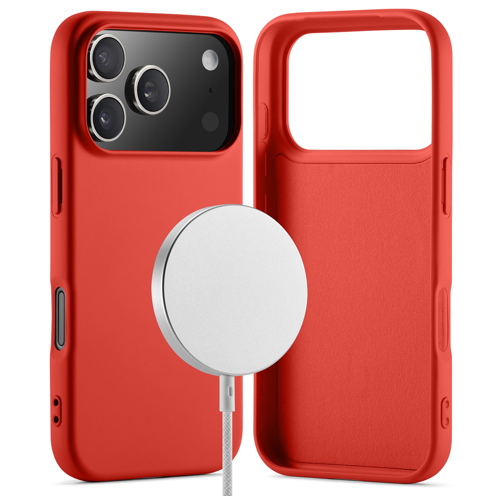 Funda TPU MagSafe iPhone 17 Pro Max Rojo