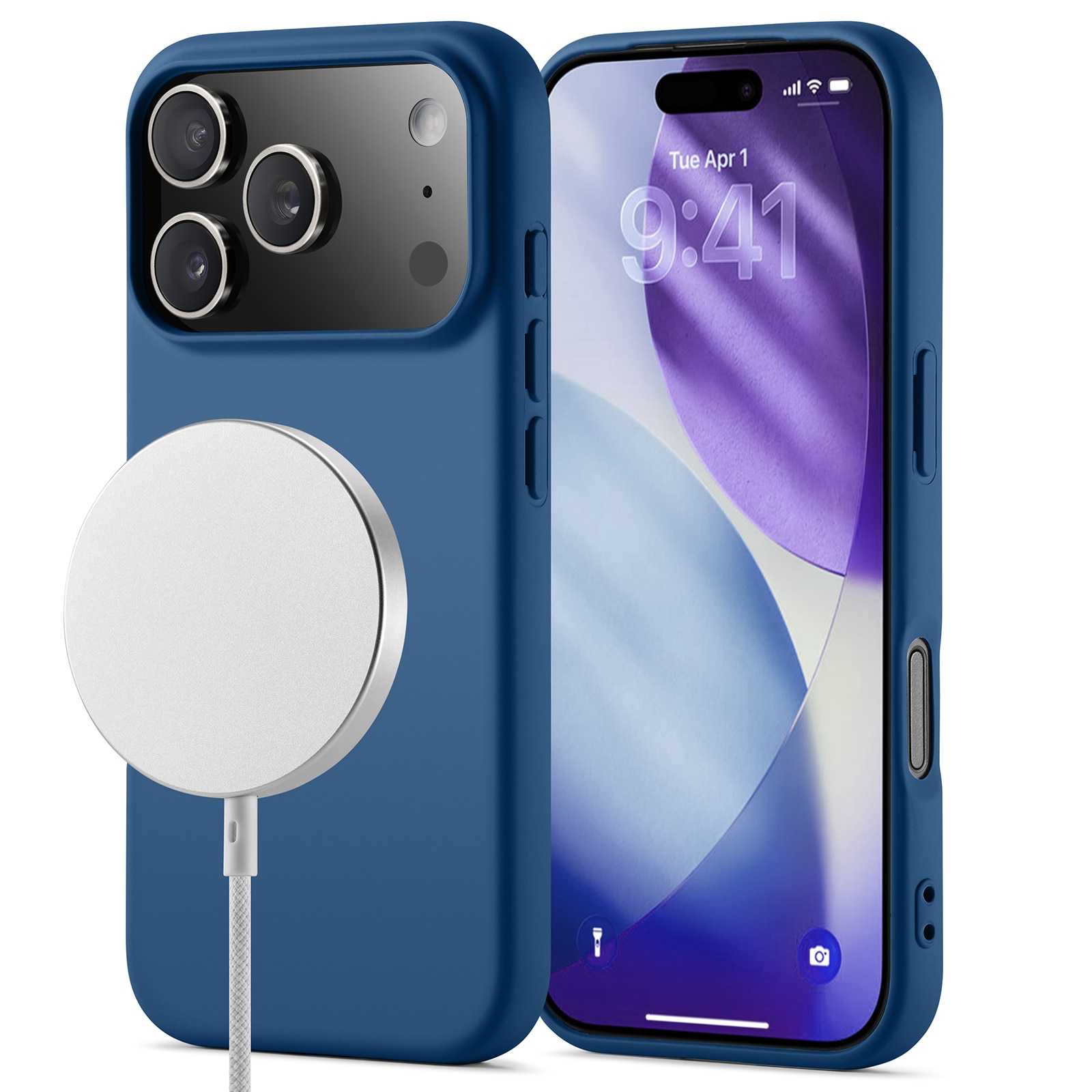 Funda TPU MagSafe iPhone 17 Pro Azul oscuro