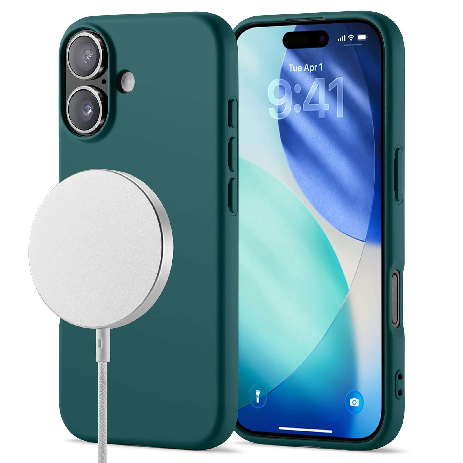 Funda TPU MagSafe iPhone 17 Verde oscuro