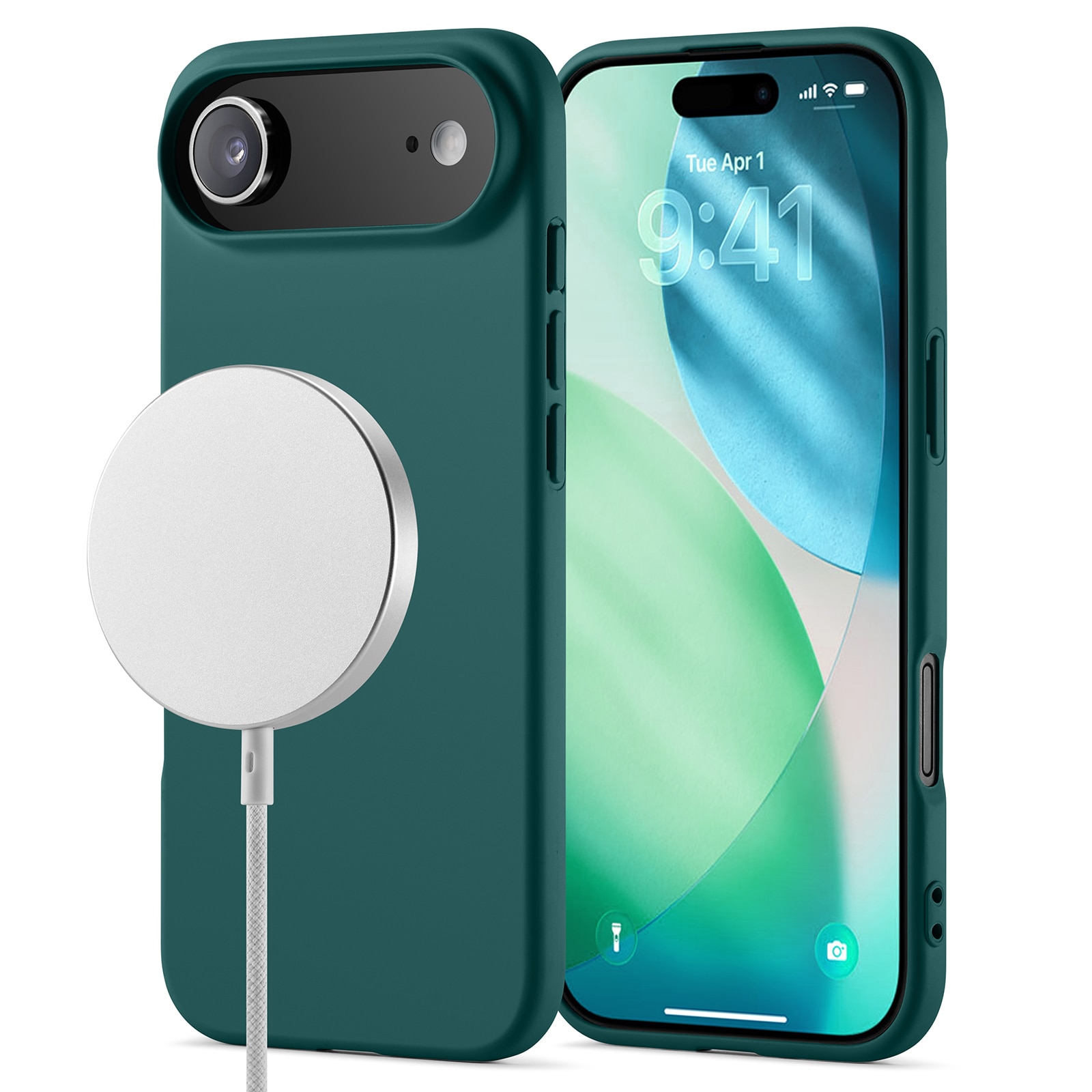 Funda TPU MagSafe iPhone 17 Air Verde oscuro