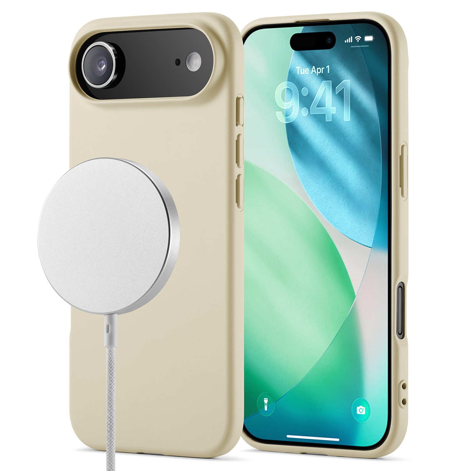 Funda TPU MagSafe iPhone 17 Air Beige