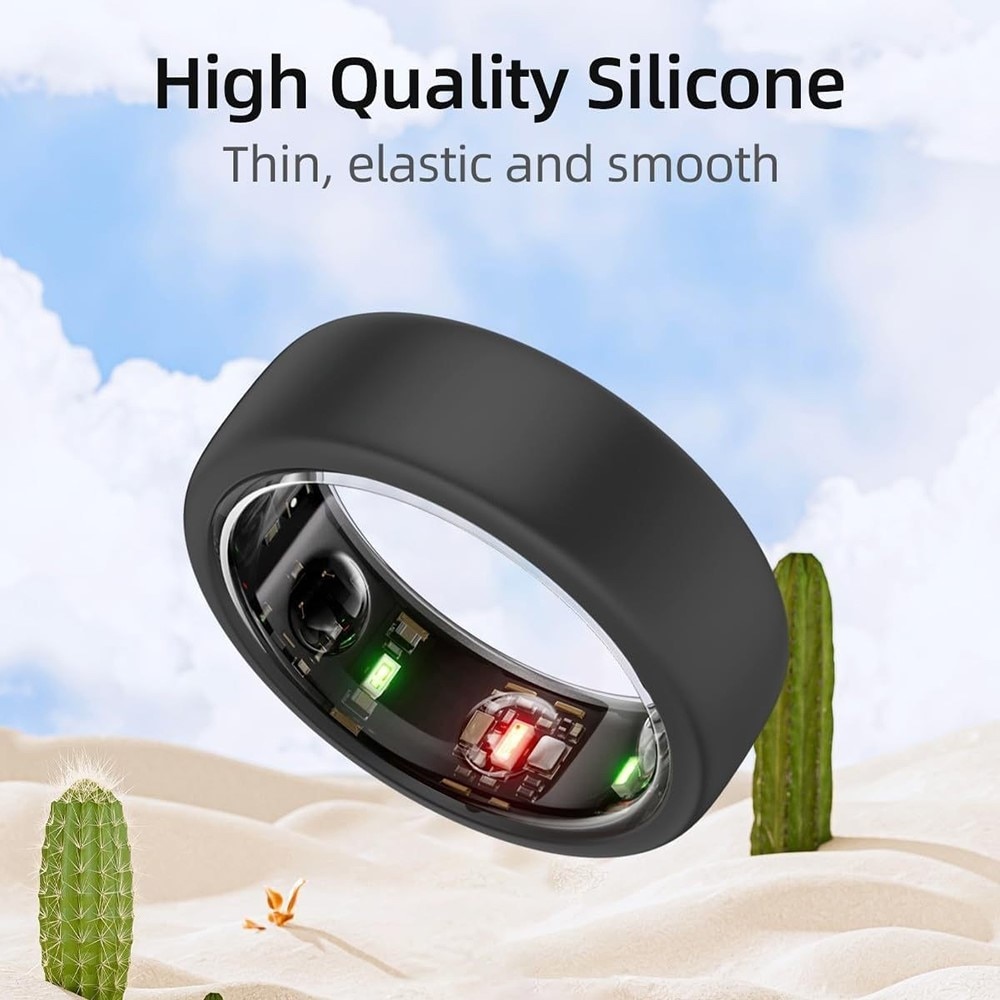 Funda de silicona Oura Ring Gen 3 talla 11-13, negro