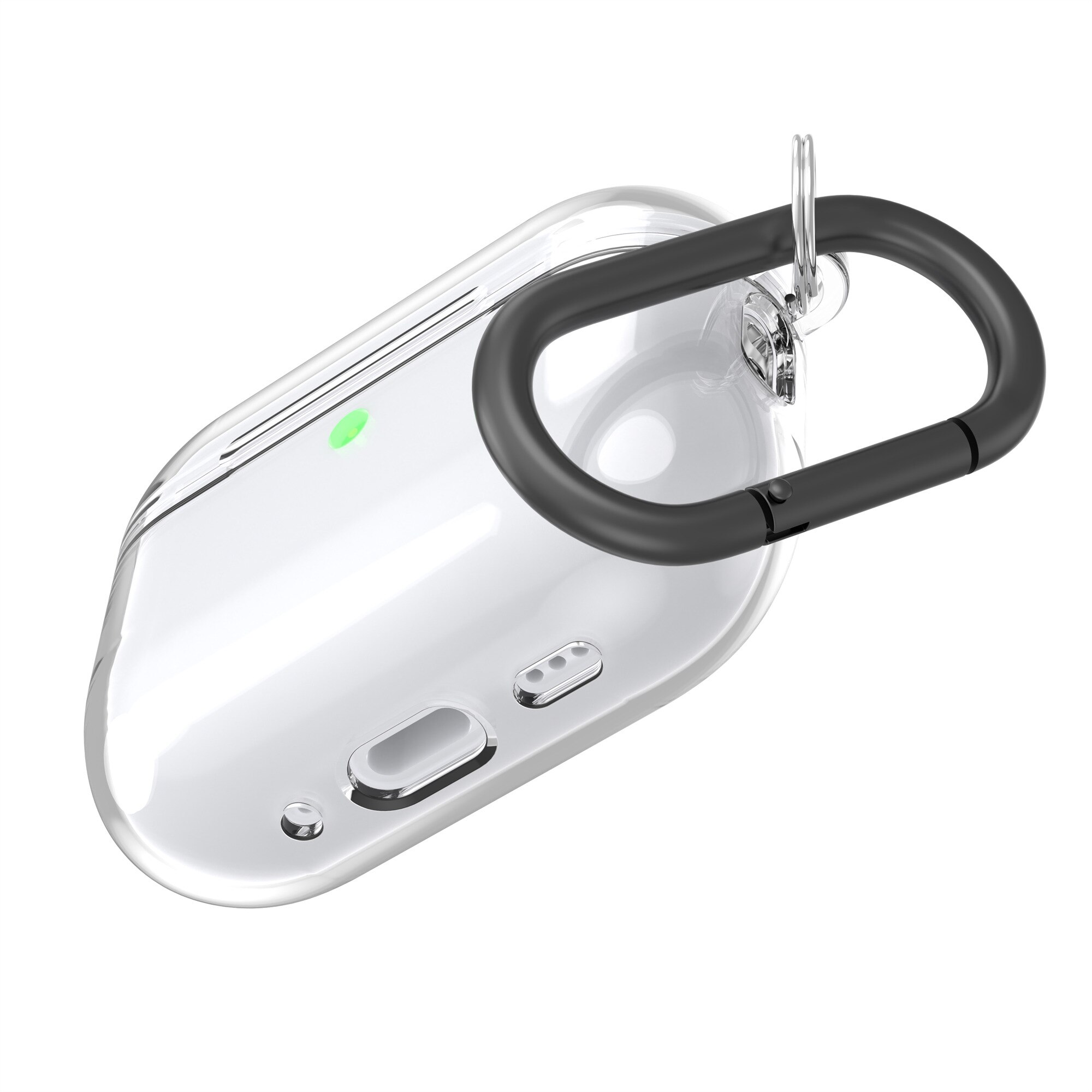 Funda de TPU con mosquetón Apple AirPods Pro 3 transparente