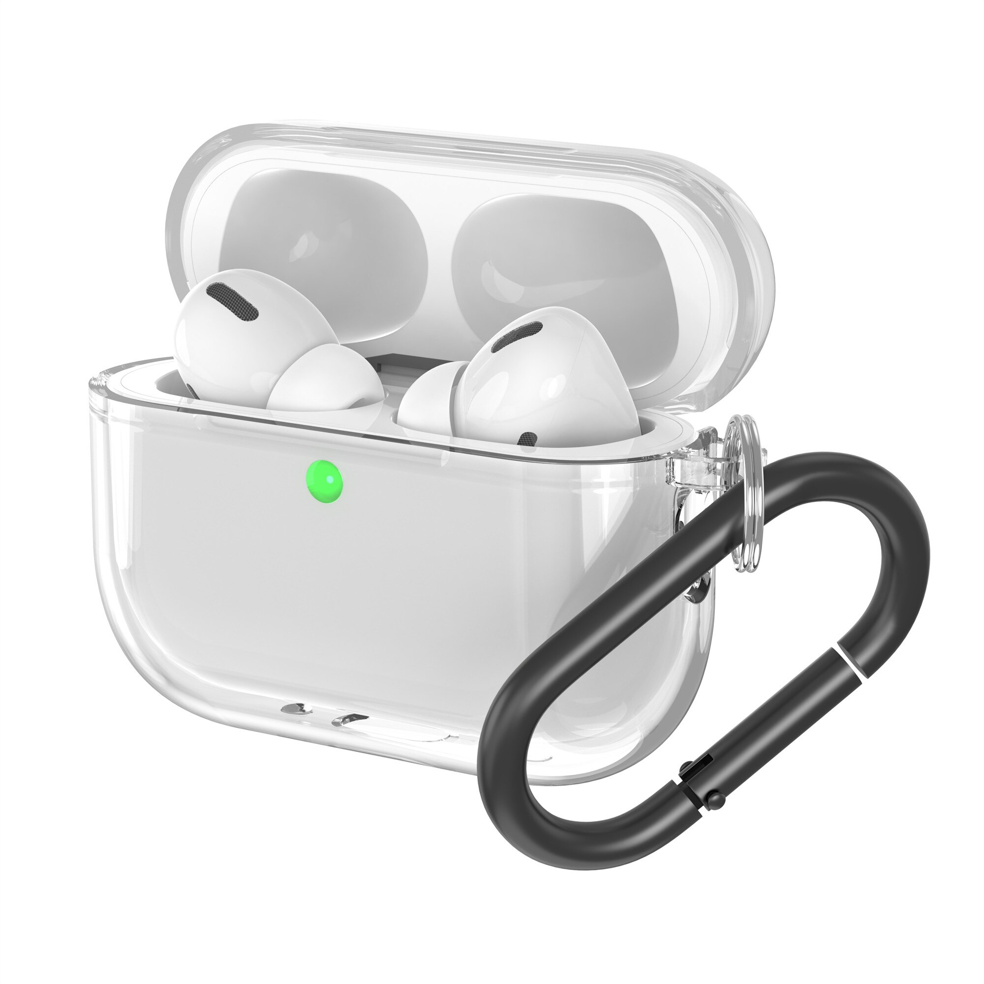 Funda de TPU con mosquetón Apple AirPods Pro 3 transparente