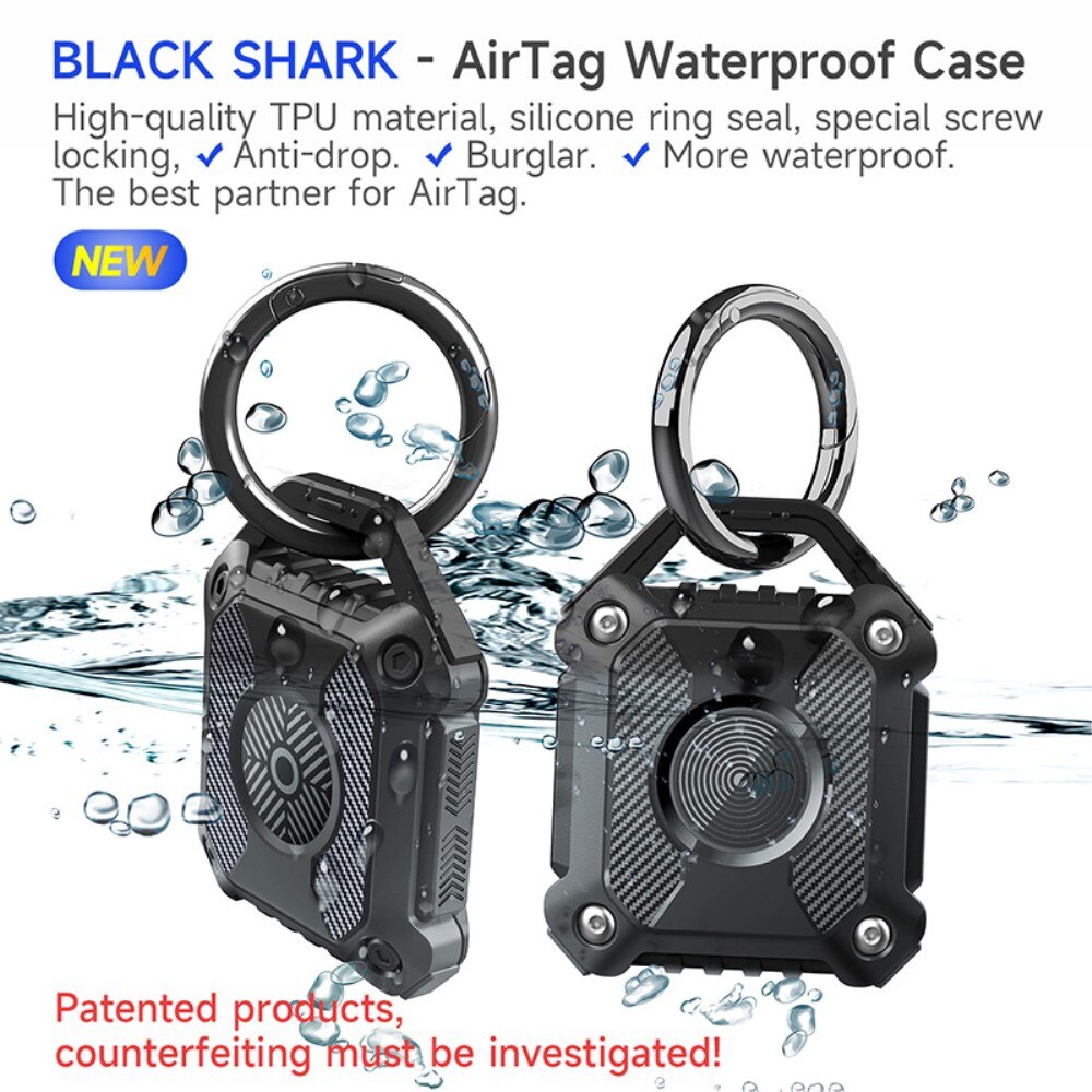 Funda resistente al agua para AirTag negro