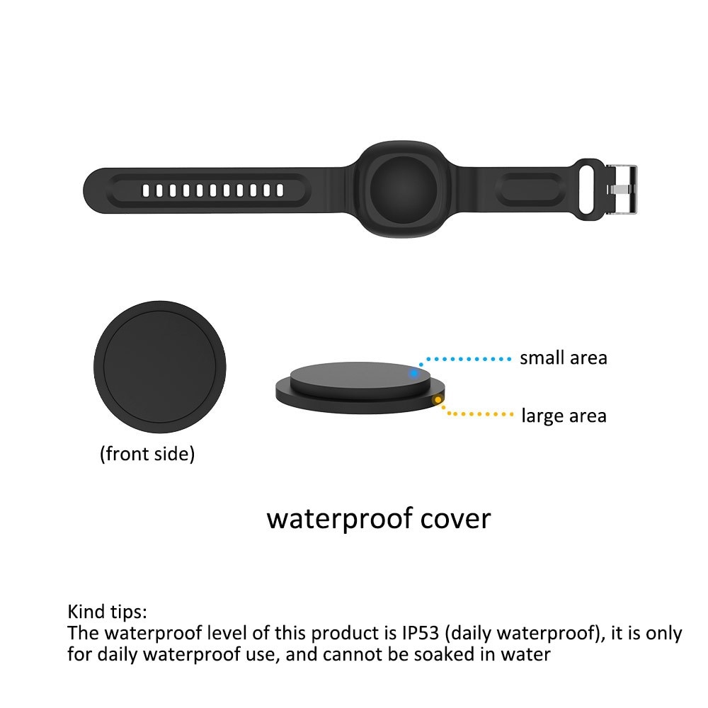 Correa de silicona resistente al agua Samsung Galaxy SmartTag negro