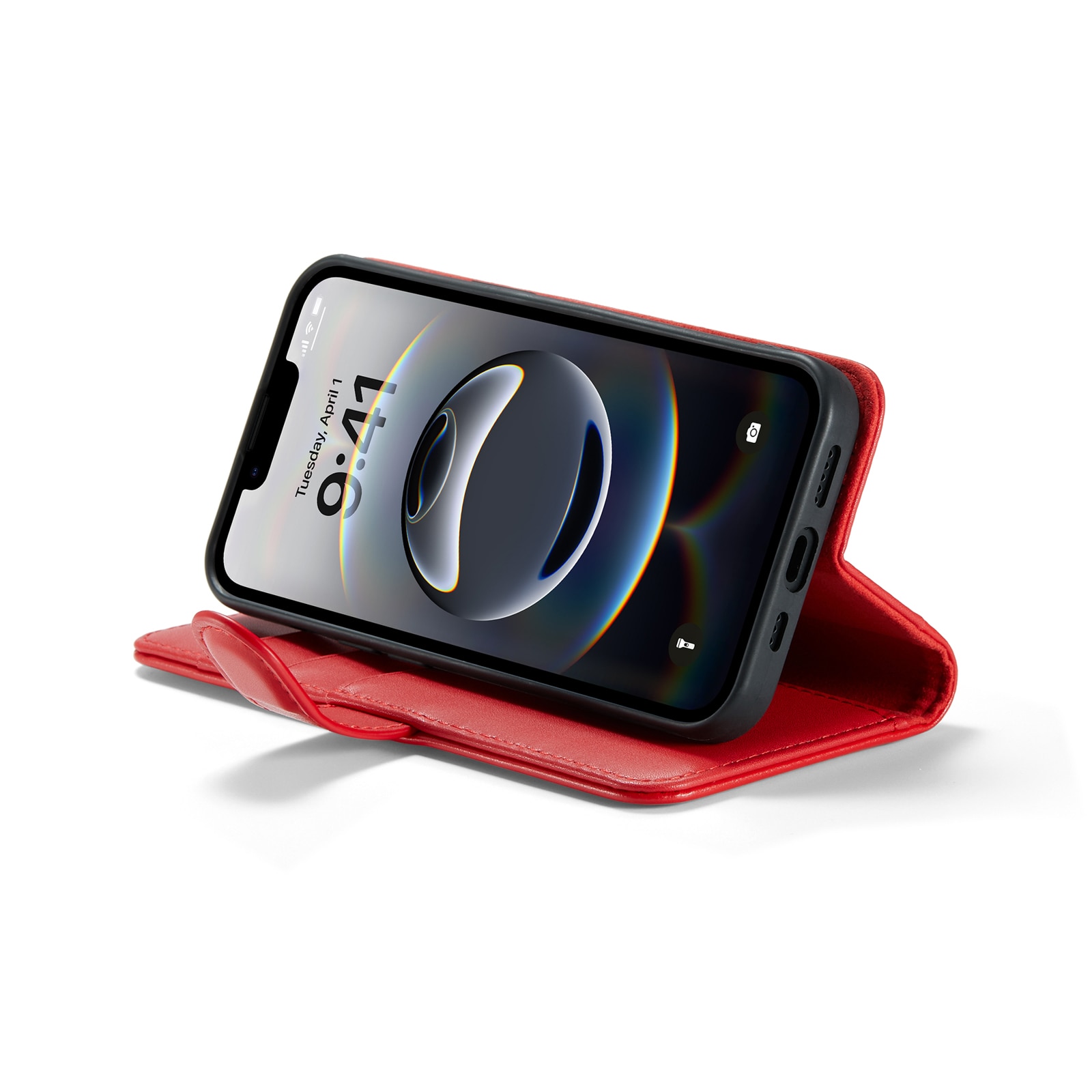 Funda de cuero genuino iPhone 12/iPhone 12 Pro, Rojo