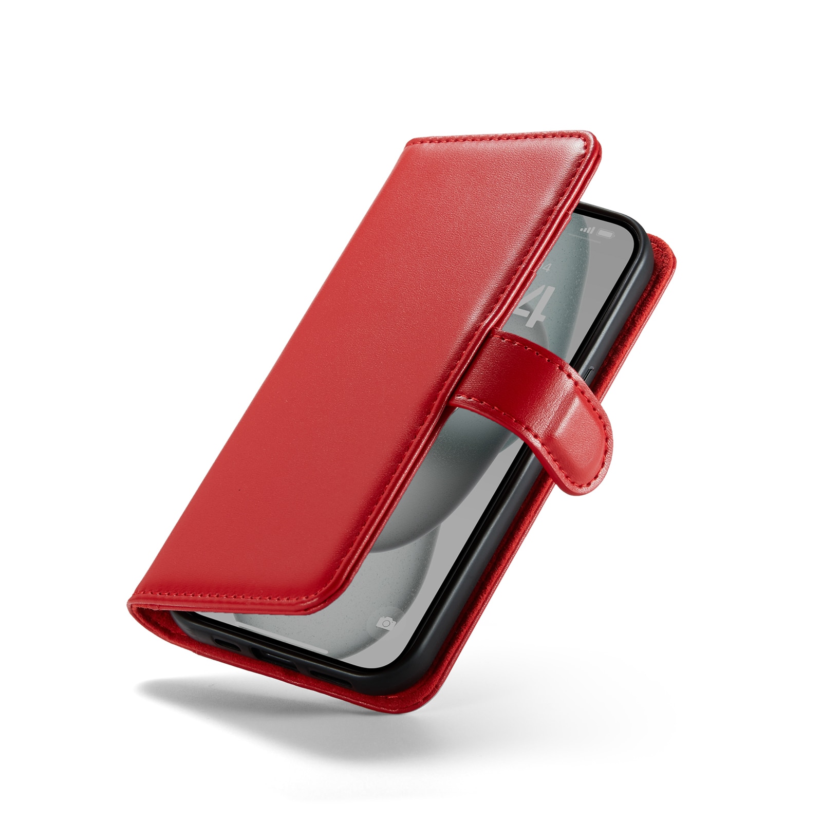 Funda de cuero genuino iPhone 13, Rojo