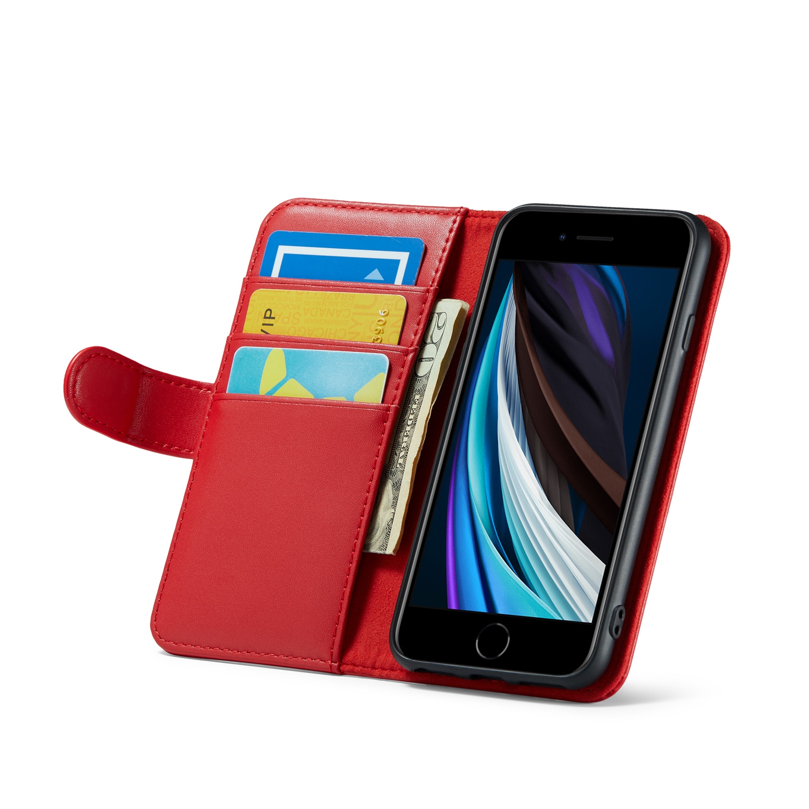 Funda de cuero genuino iPhone 7, Rojo