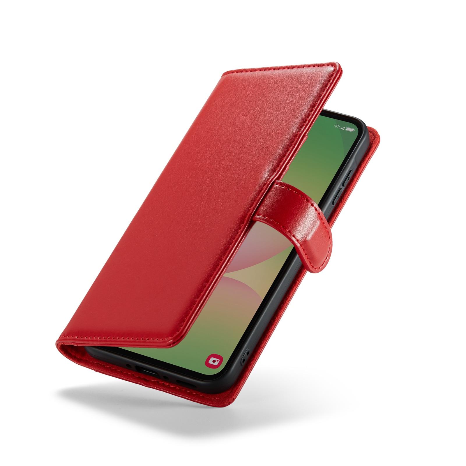 Funda de cuero genuino Samsung Galaxy A56, Rojo