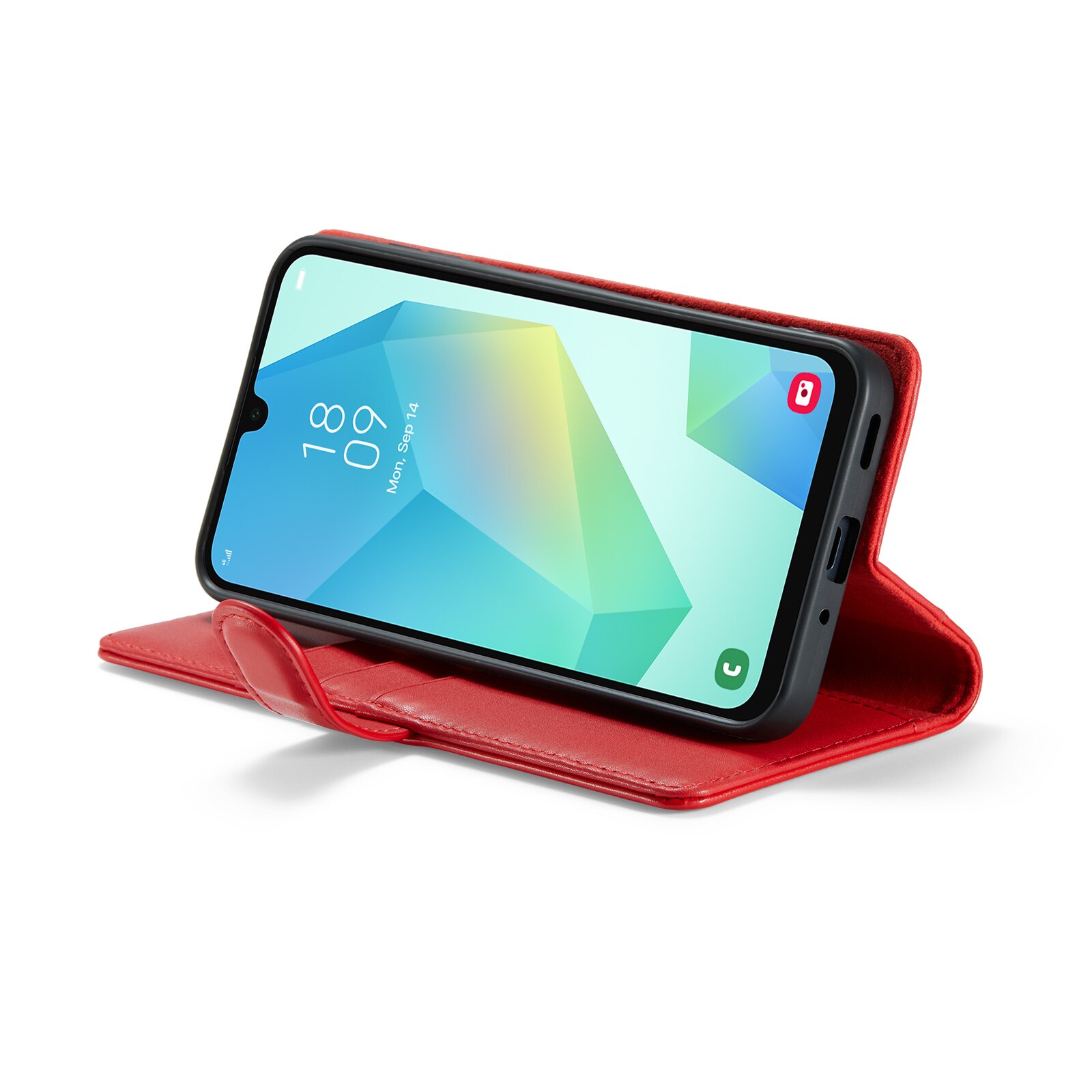 Funda de cuero genuino Samsung Galaxy A16, Rojo