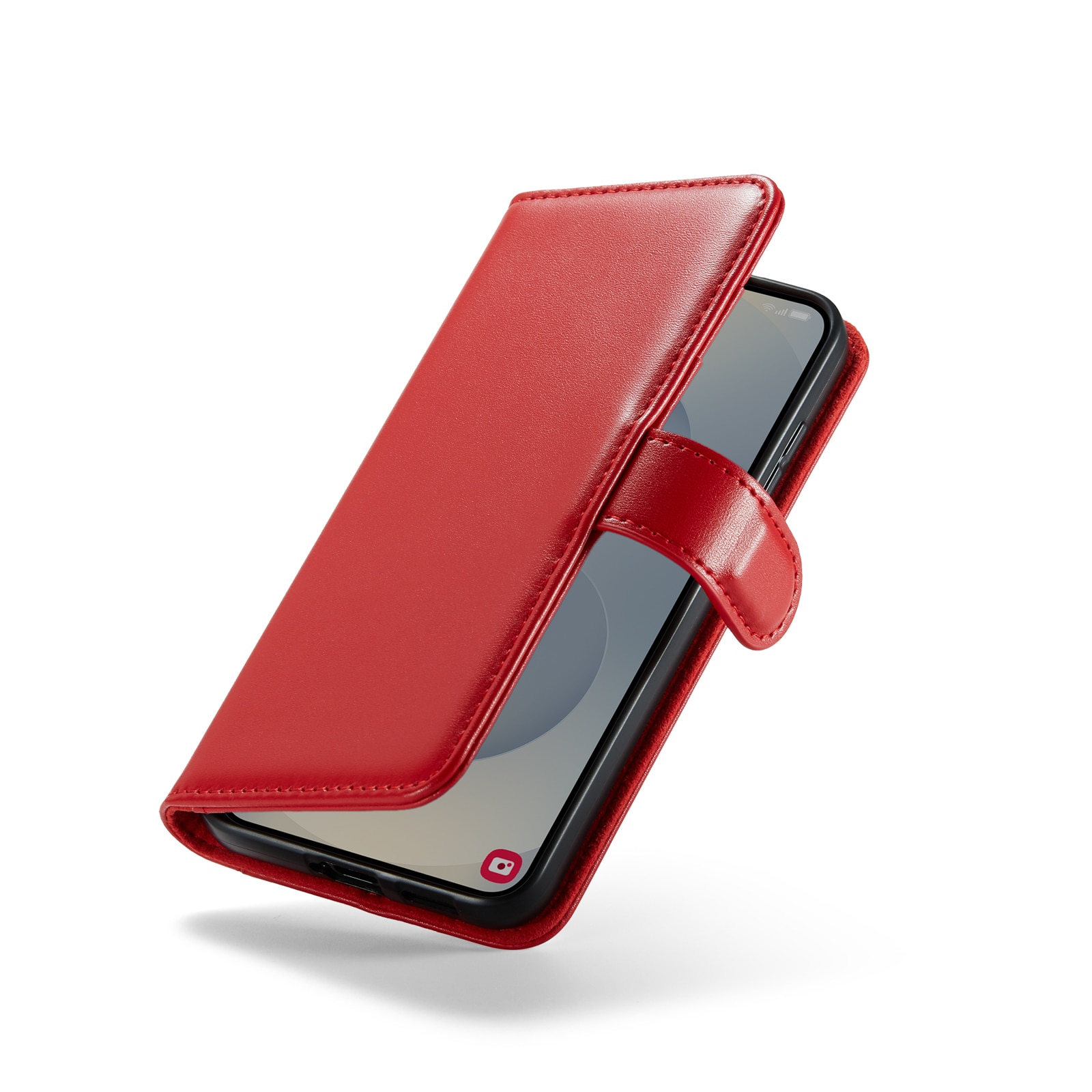 Funda de cuero genuino Samsung Galaxy A17, Rojo