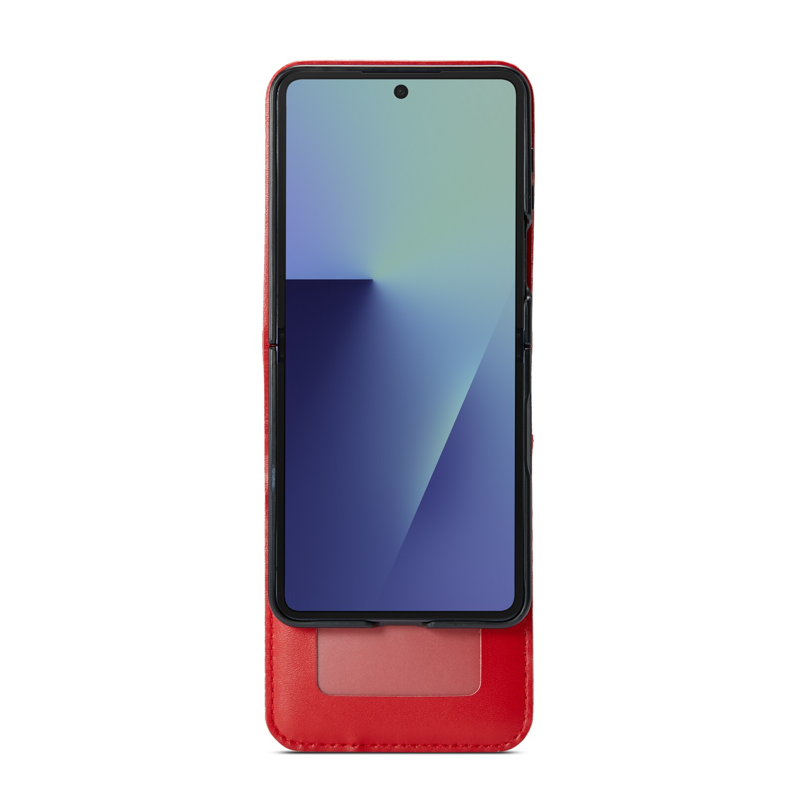 Funda de cuero genuino Samsung Galaxy Z Flip 7, Rojo
