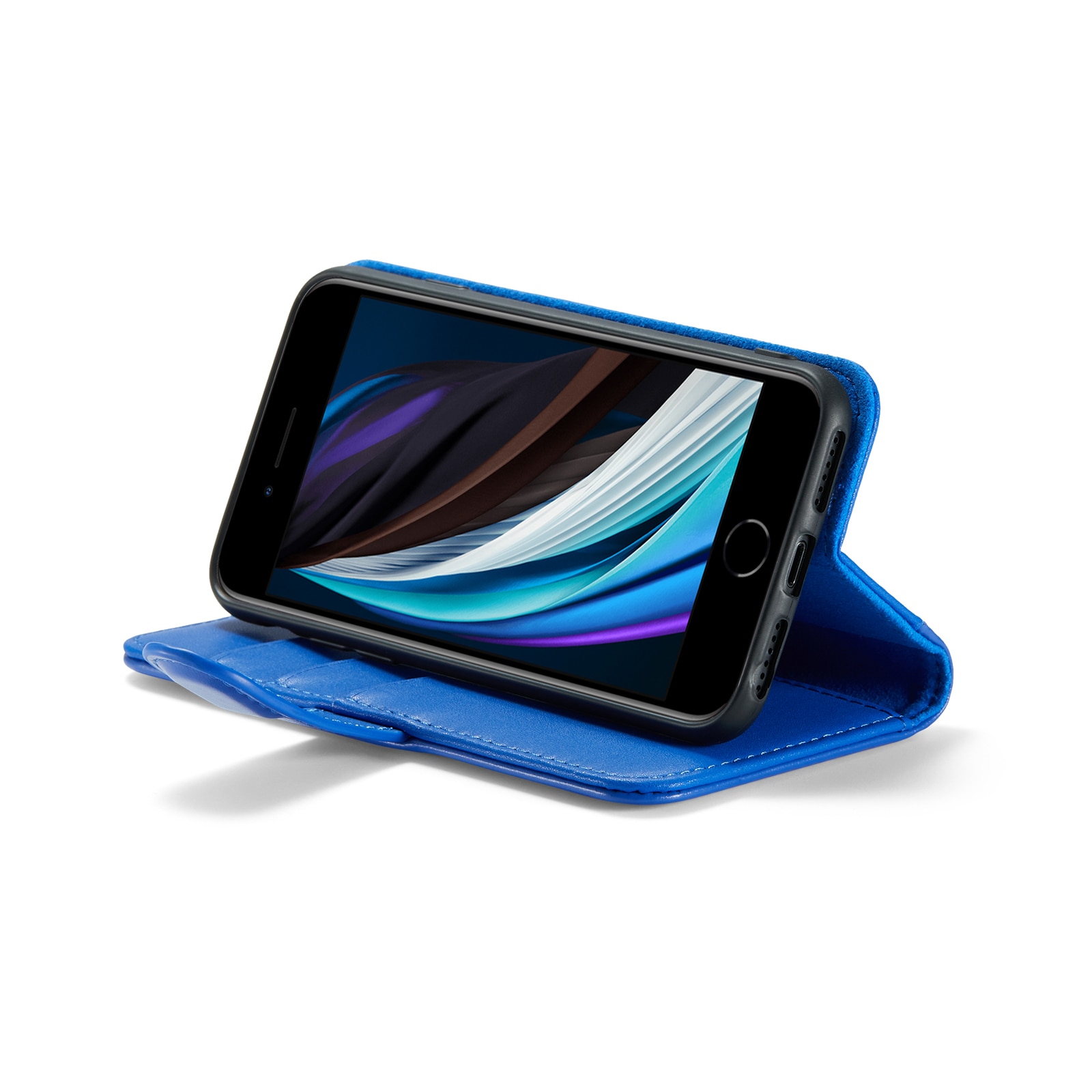 Funda de cuero genuino iPhone 7, Azul
