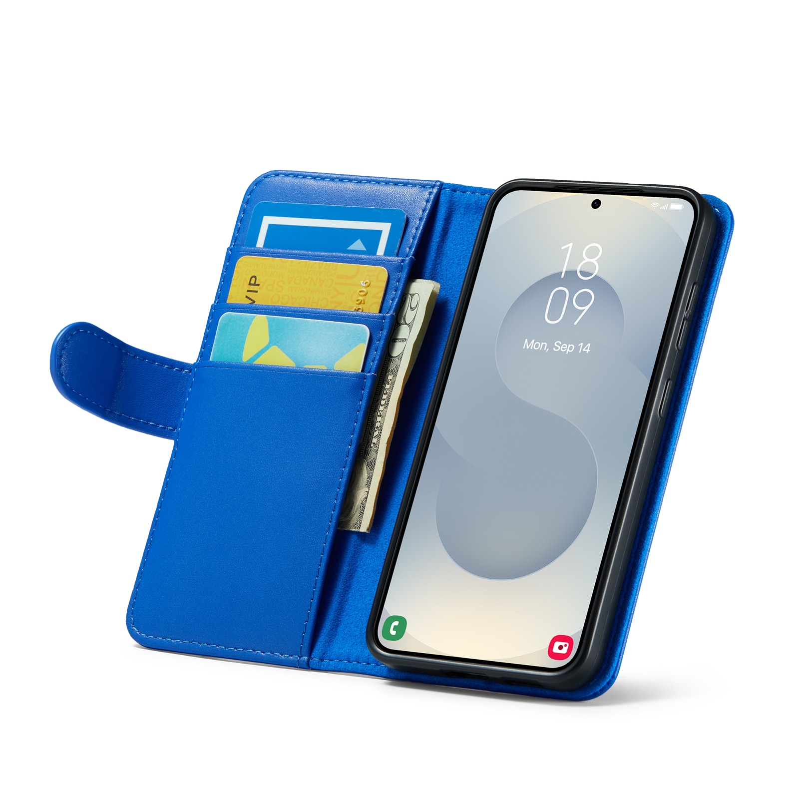 Funda de cuero genuino Samsung Galaxy A17, Azul
