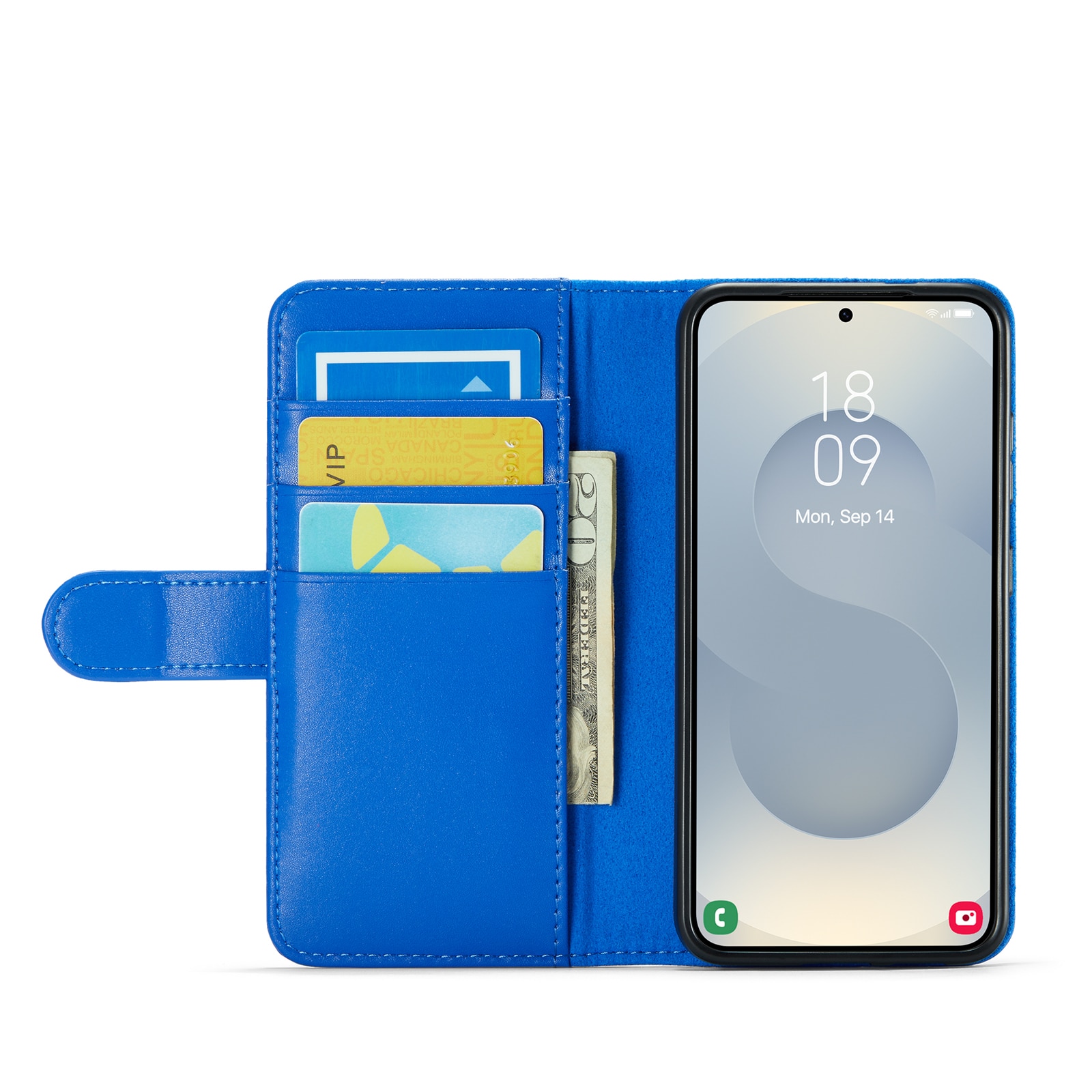Funda de cuero genuino Samsung Galaxy A17, Azul