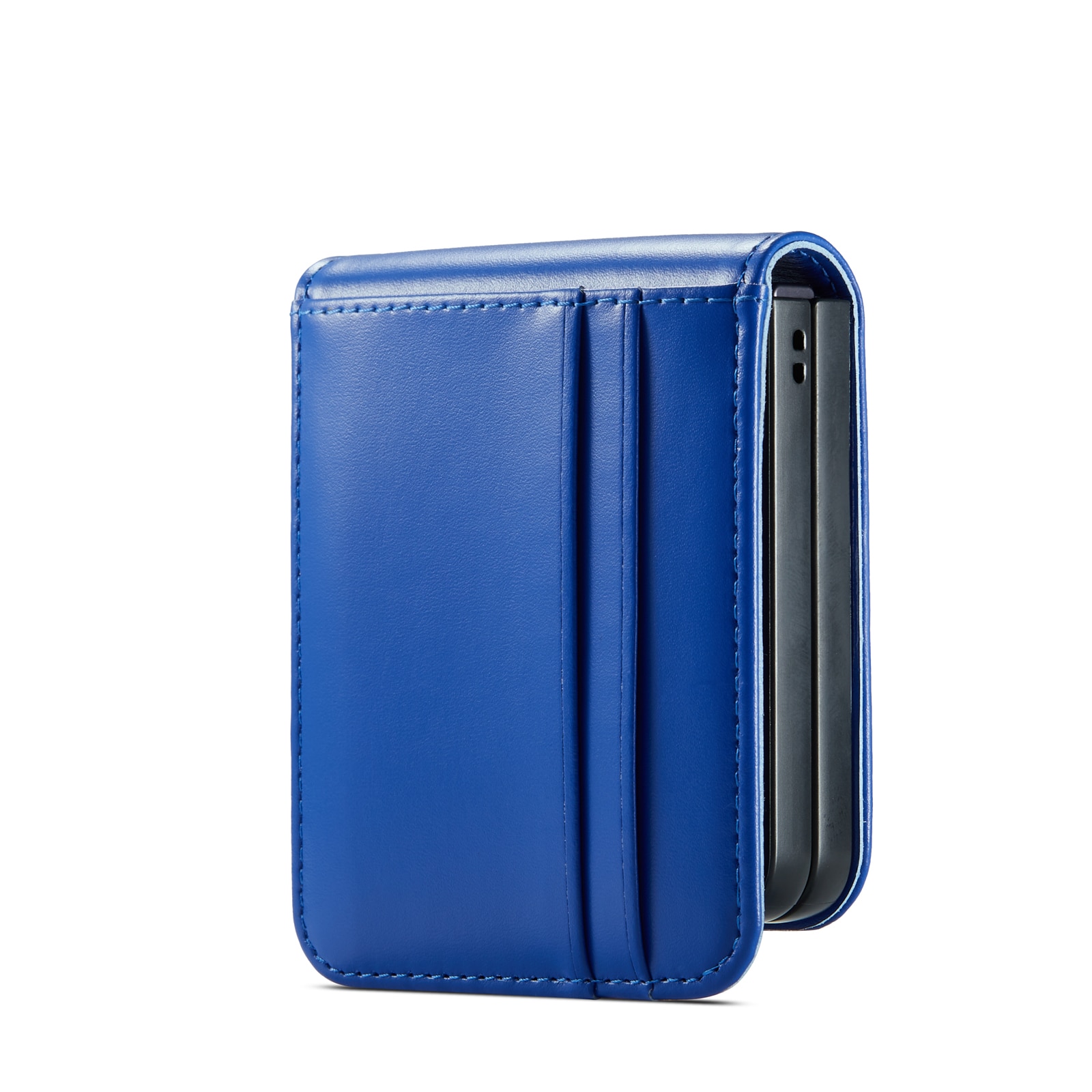 Funda de cuero genuino Samsung Galaxy Z Flip 7, Azul