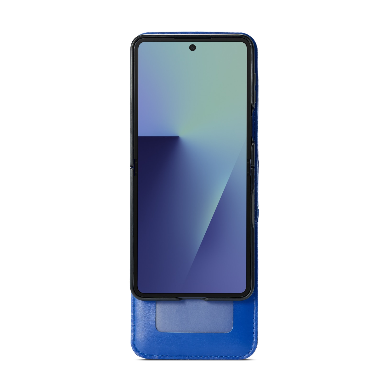 Funda de cuero genuino Samsung Galaxy Z Flip 7, Azul
