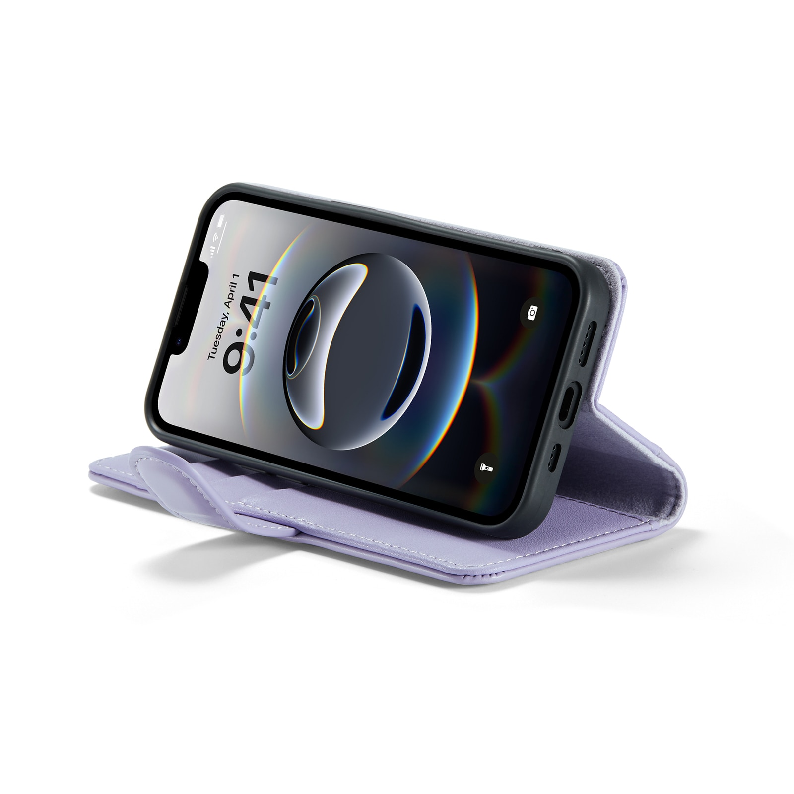 Funda de cuero genuino iPhone 16e, Púrpura