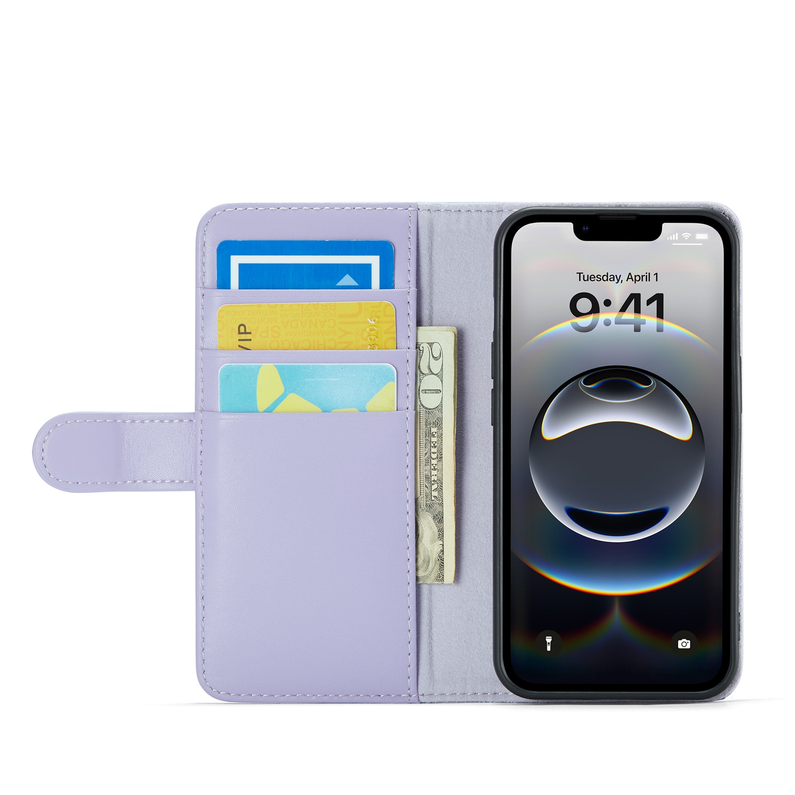 Funda de cuero genuino iPhone 16e, Púrpura