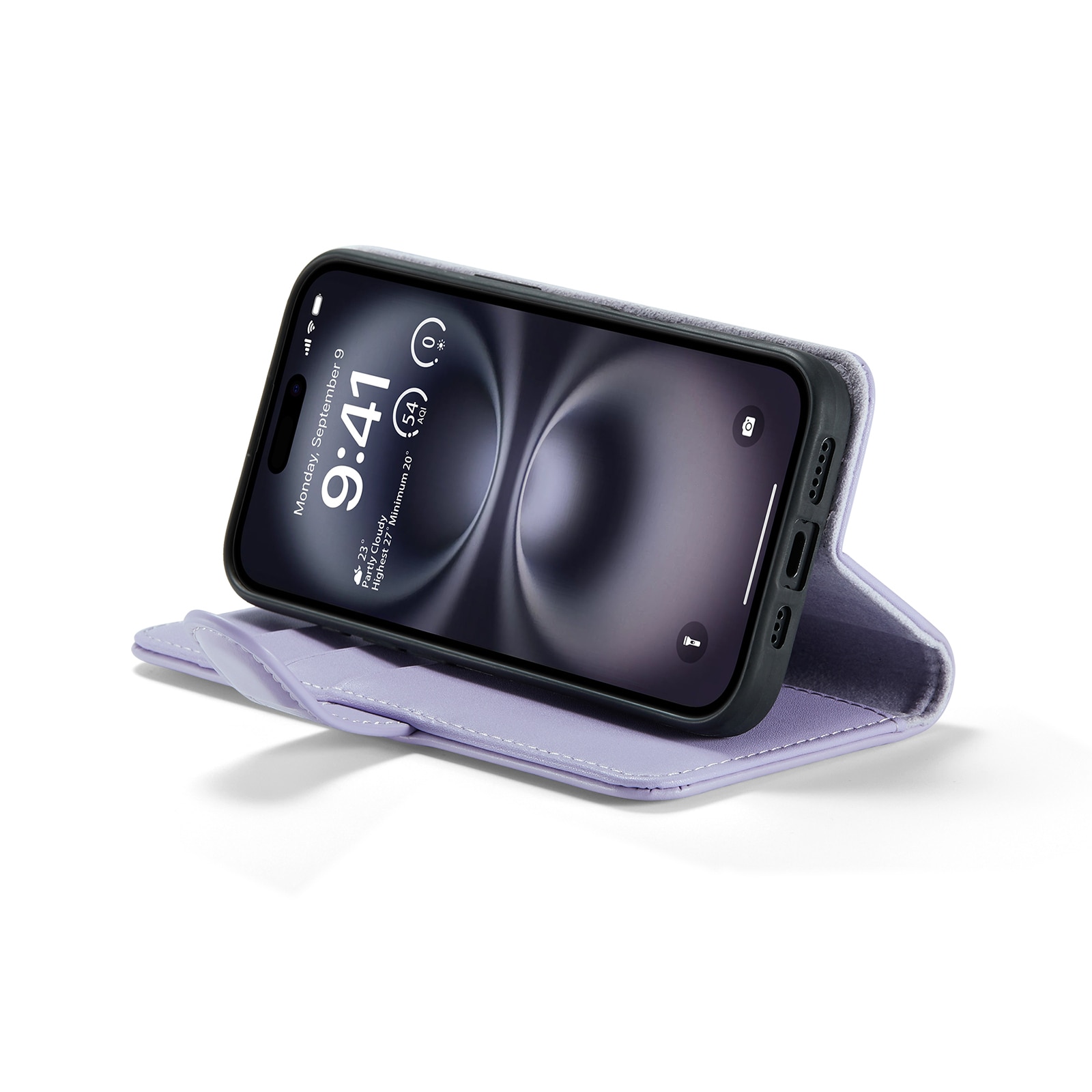Funda de cuero genuino iPhone 17, Púrpura