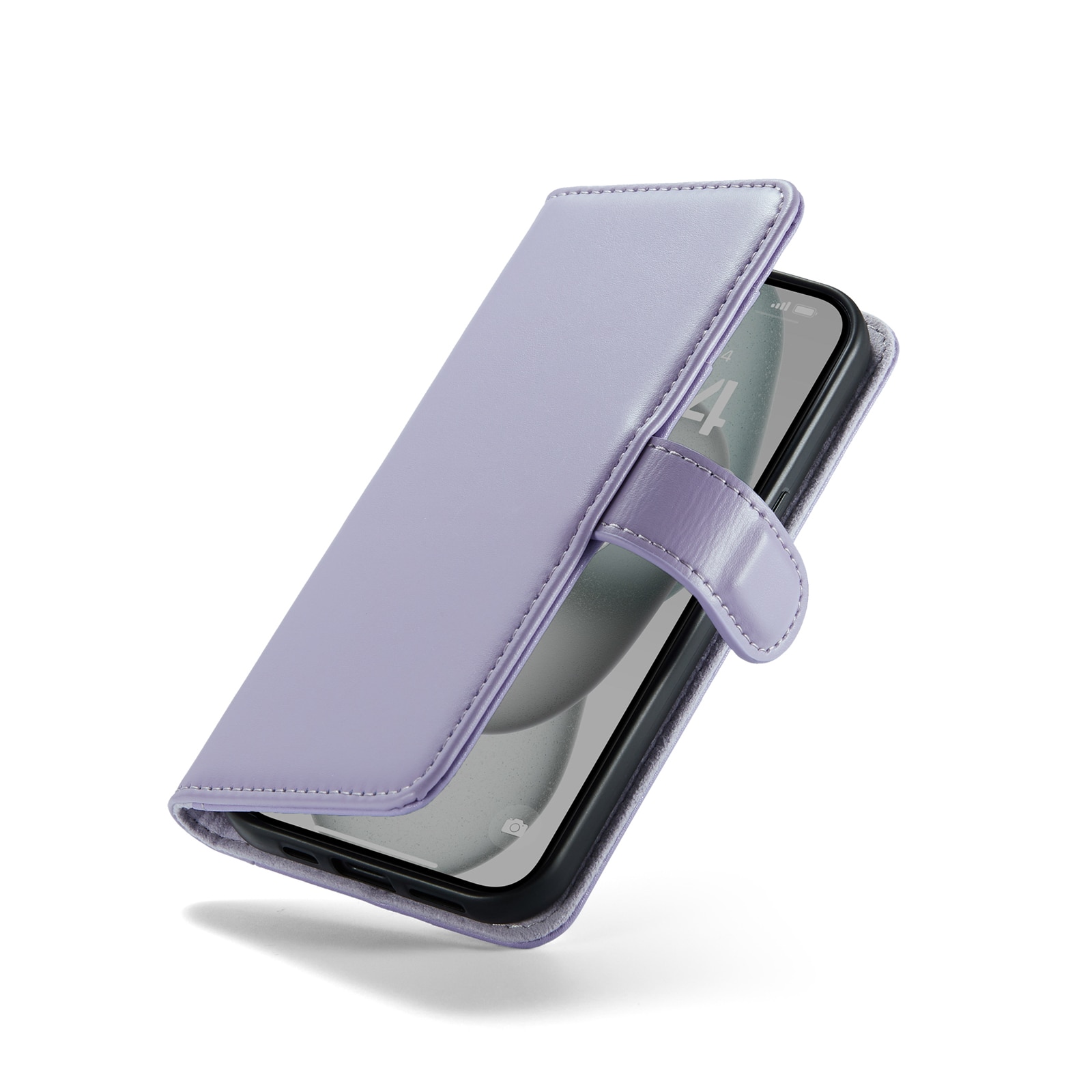 Funda de cuero genuino iPhone 13, Púrpura