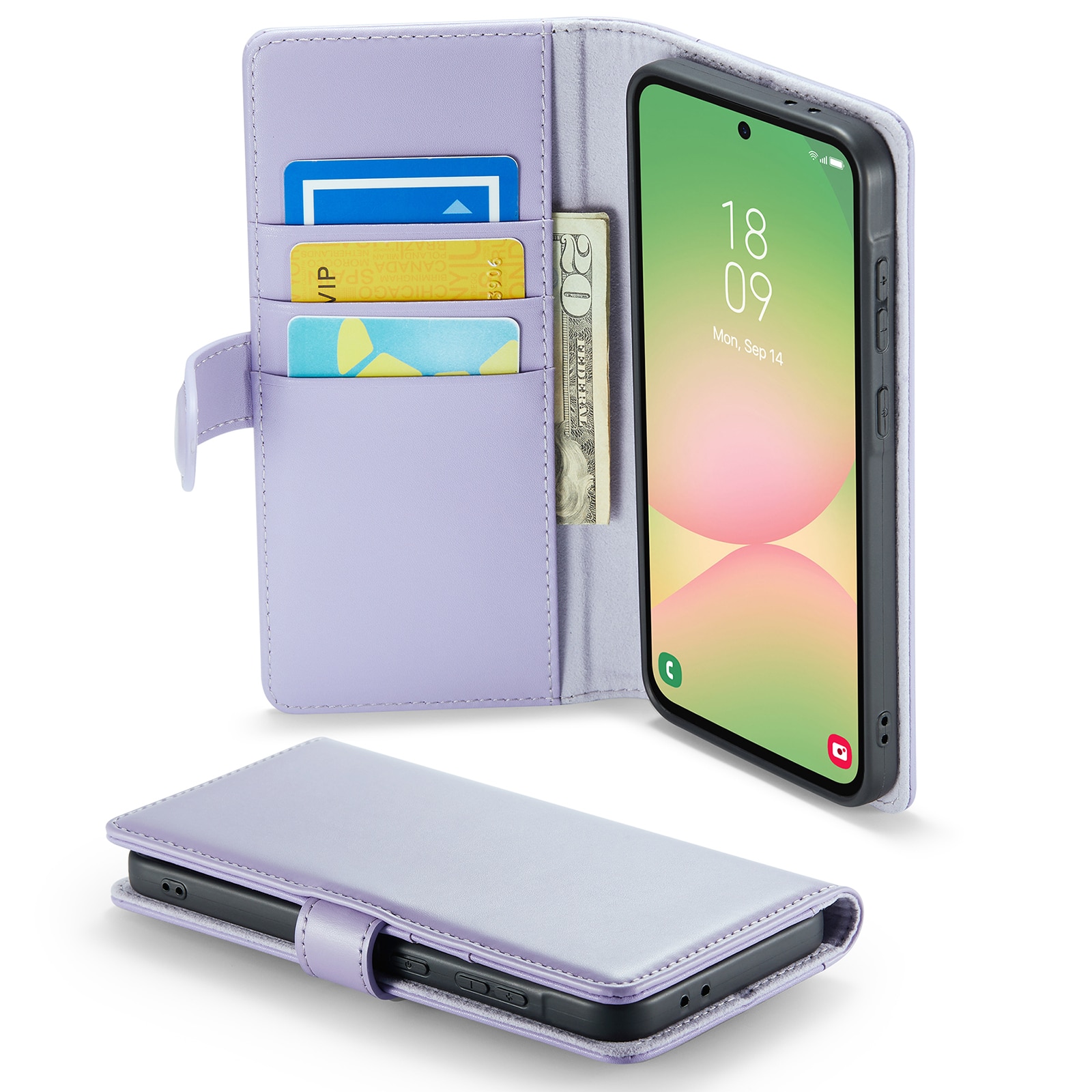 Funda de cuero genuino Samsung Galaxy A56, Púrpura