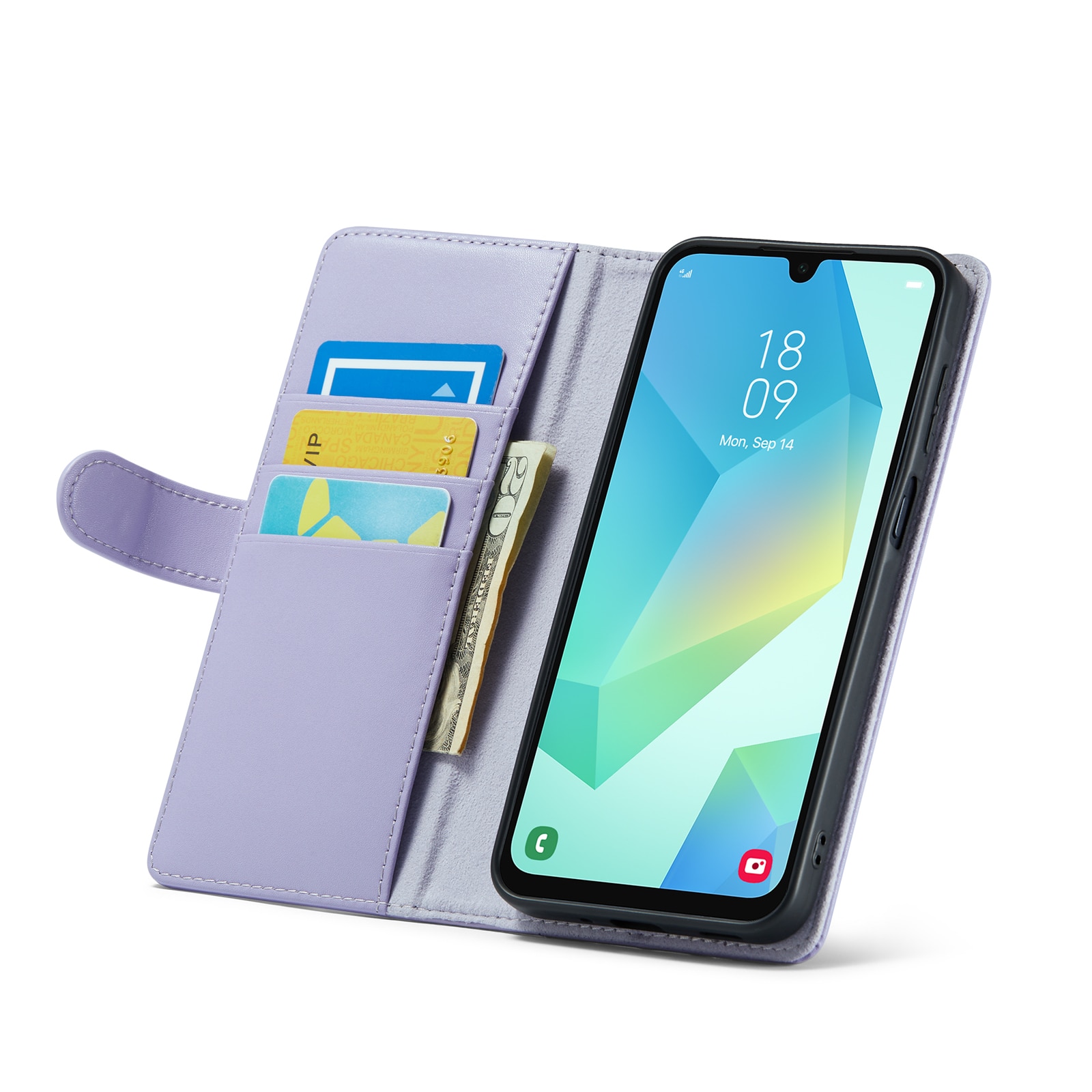 Funda de cuero genuino Samsung Galaxy A16, Púrpura