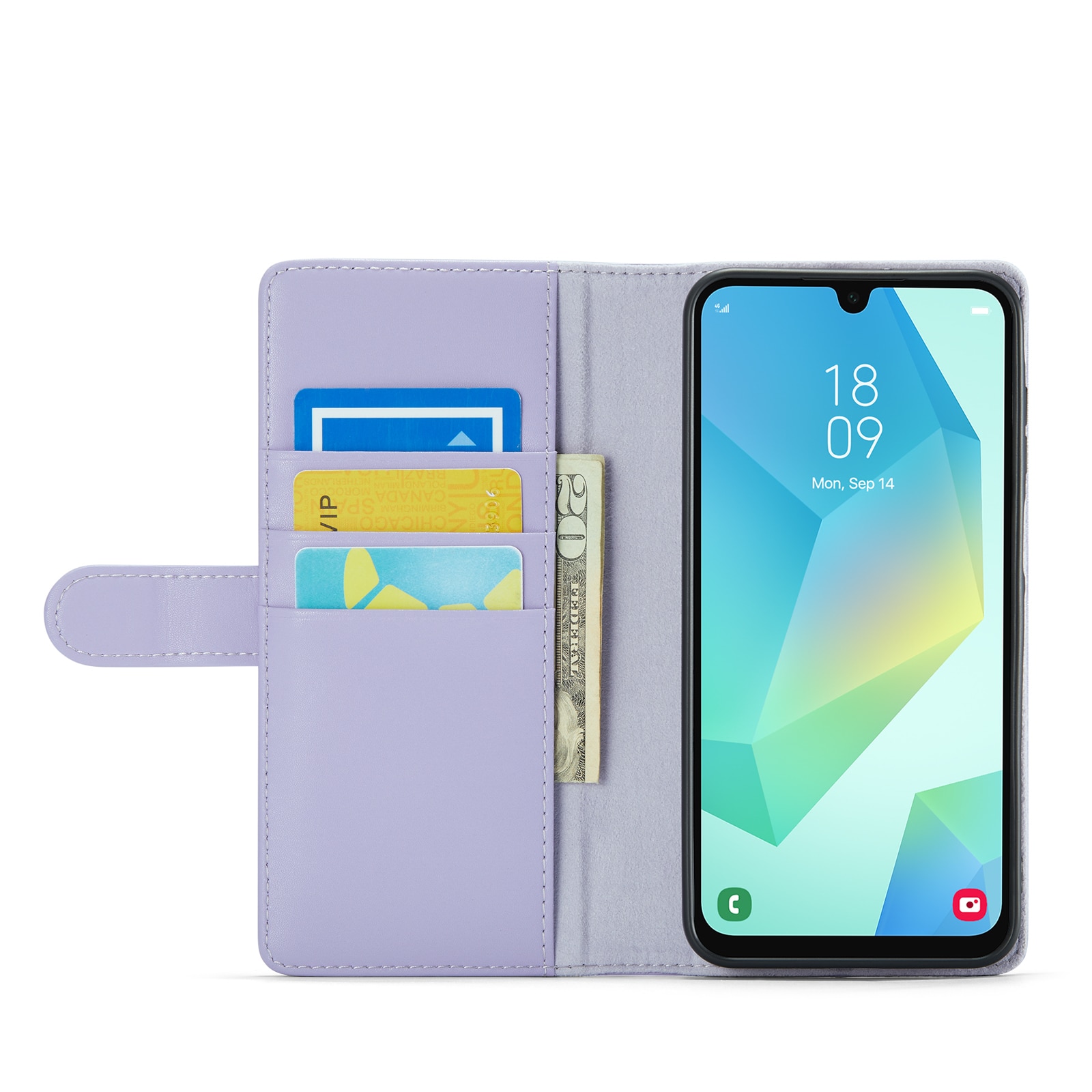 Funda de cuero genuino Samsung Galaxy A16, Púrpura