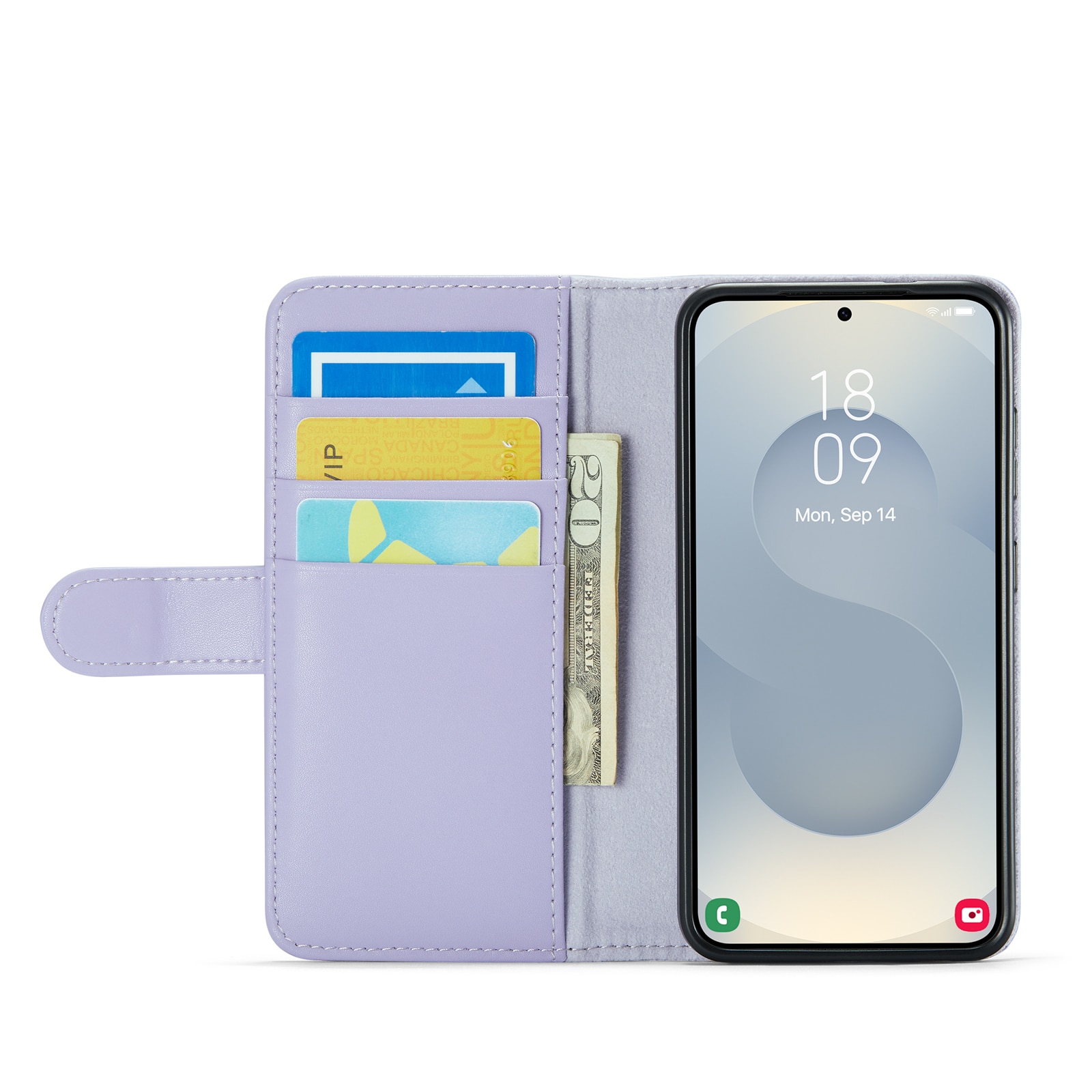 Funda de cuero genuino Samsung Galaxy A17, Púrpura