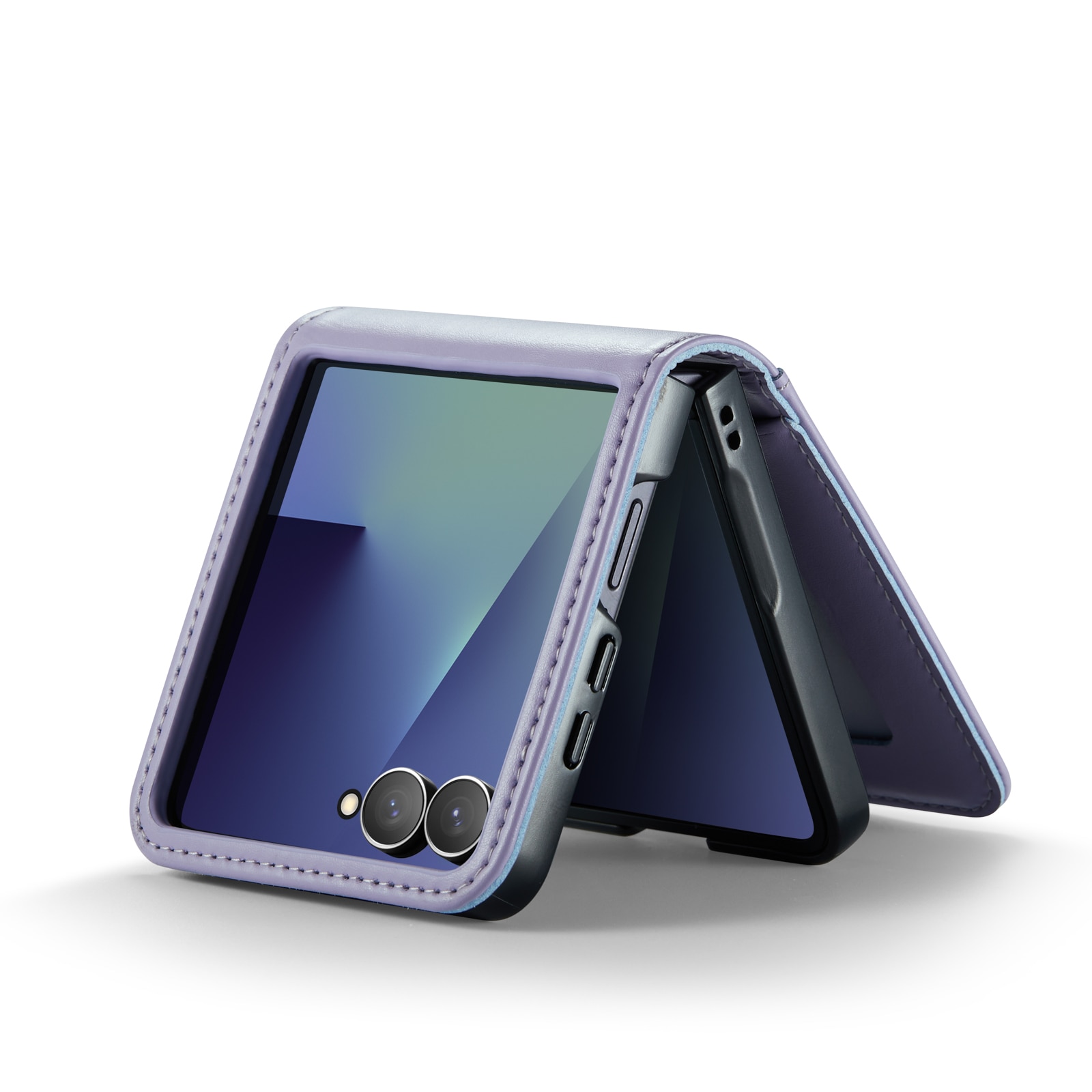 Funda de cuero genuino Samsung Galaxy Z Flip 7, Púrpura