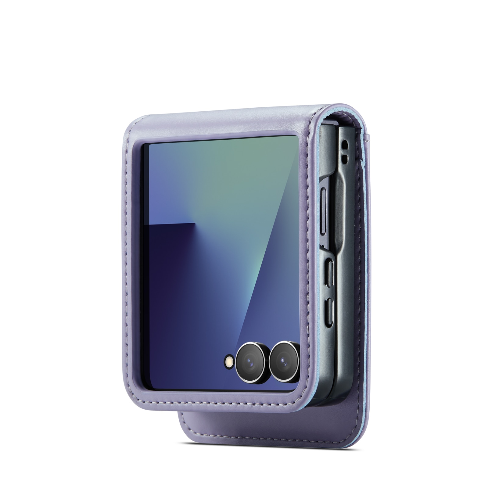 Funda de cuero genuino Samsung Galaxy Z Flip 7, Púrpura