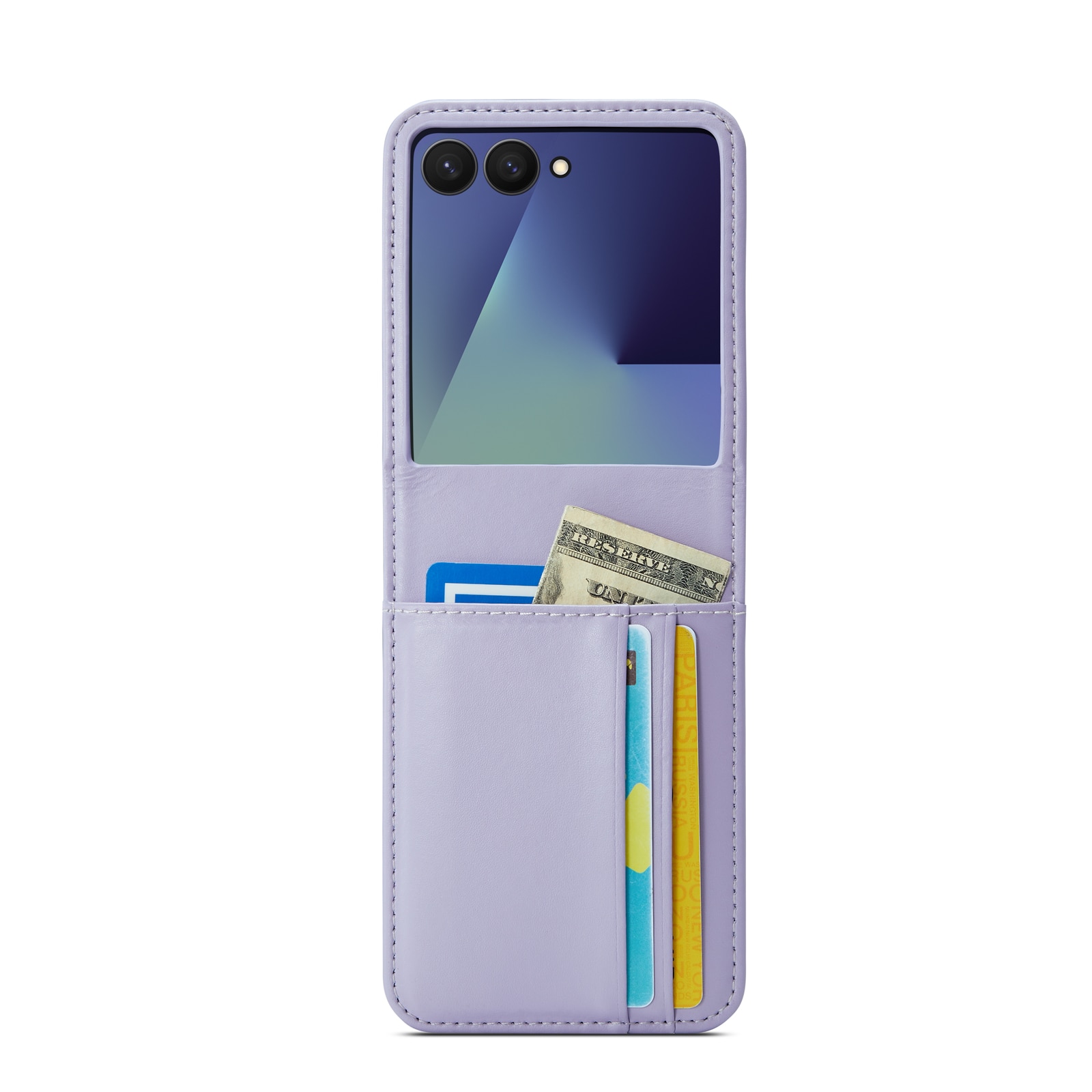 Funda de cuero genuino Samsung Galaxy Z Flip 7, Púrpura