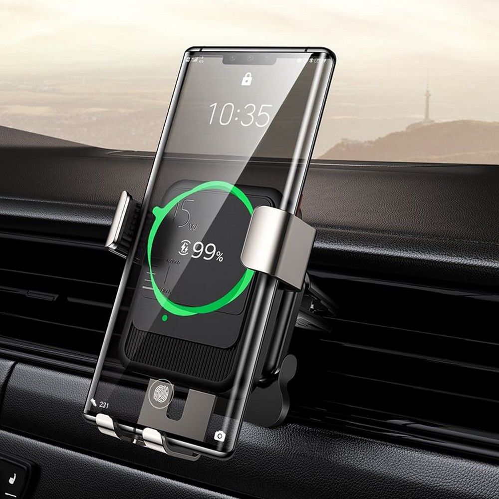 JR-ZS219 Vent Car Mount Wireless Charger Black